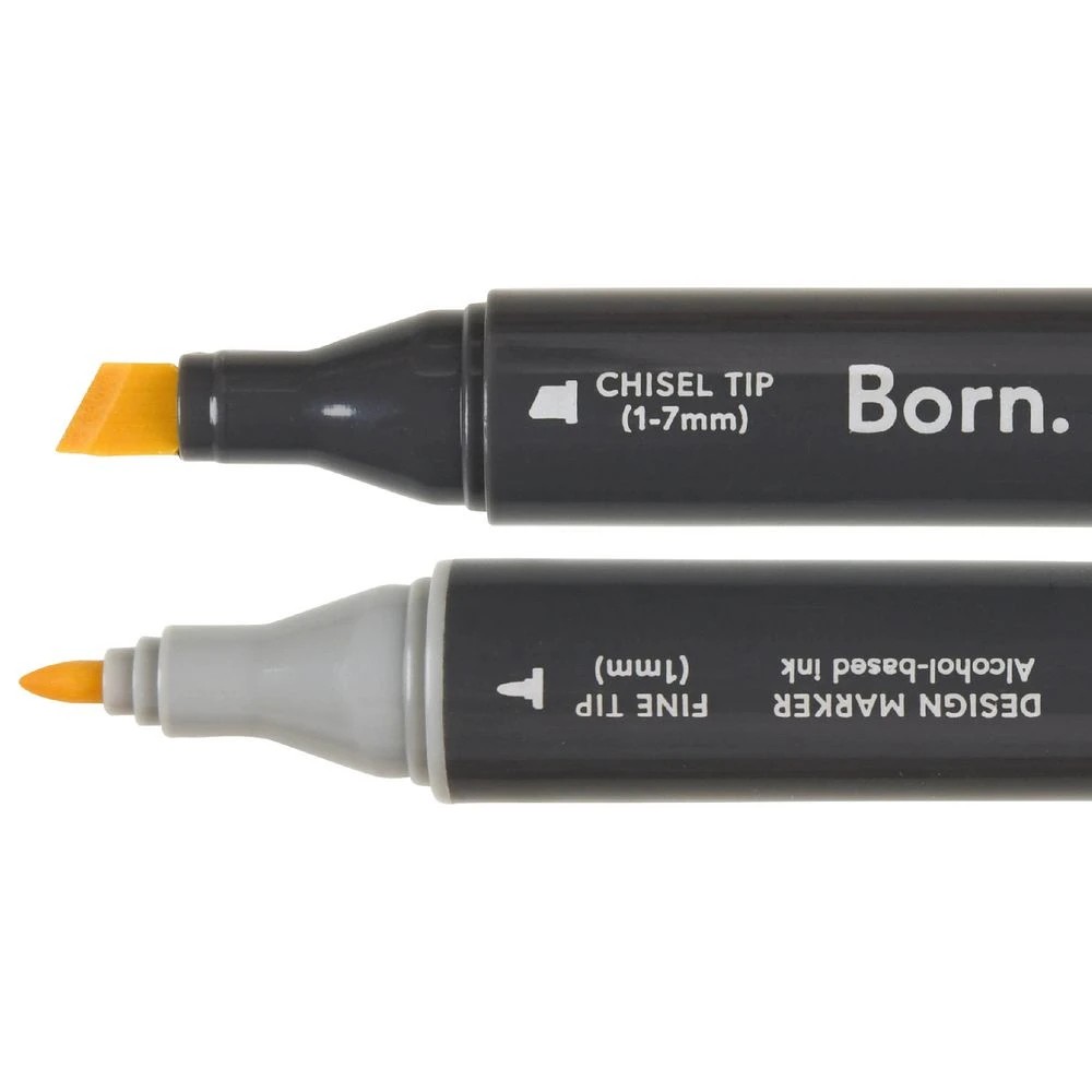 2 Born Professional Dual-Tip Artist Marker Barium Yellow Y295, 2 of 4