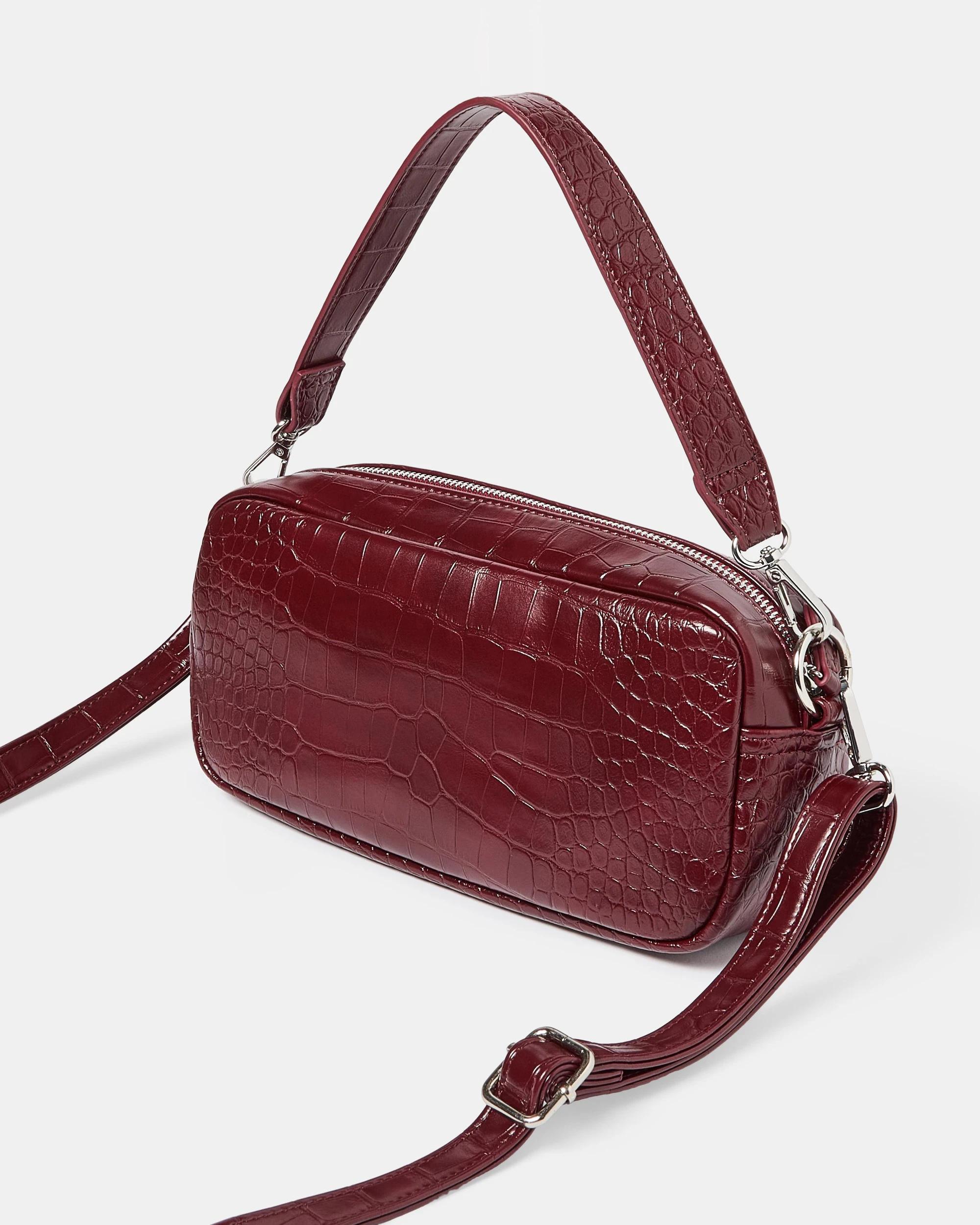 2 Boxy Crossbody Bag Deep Berry, 2 of 6