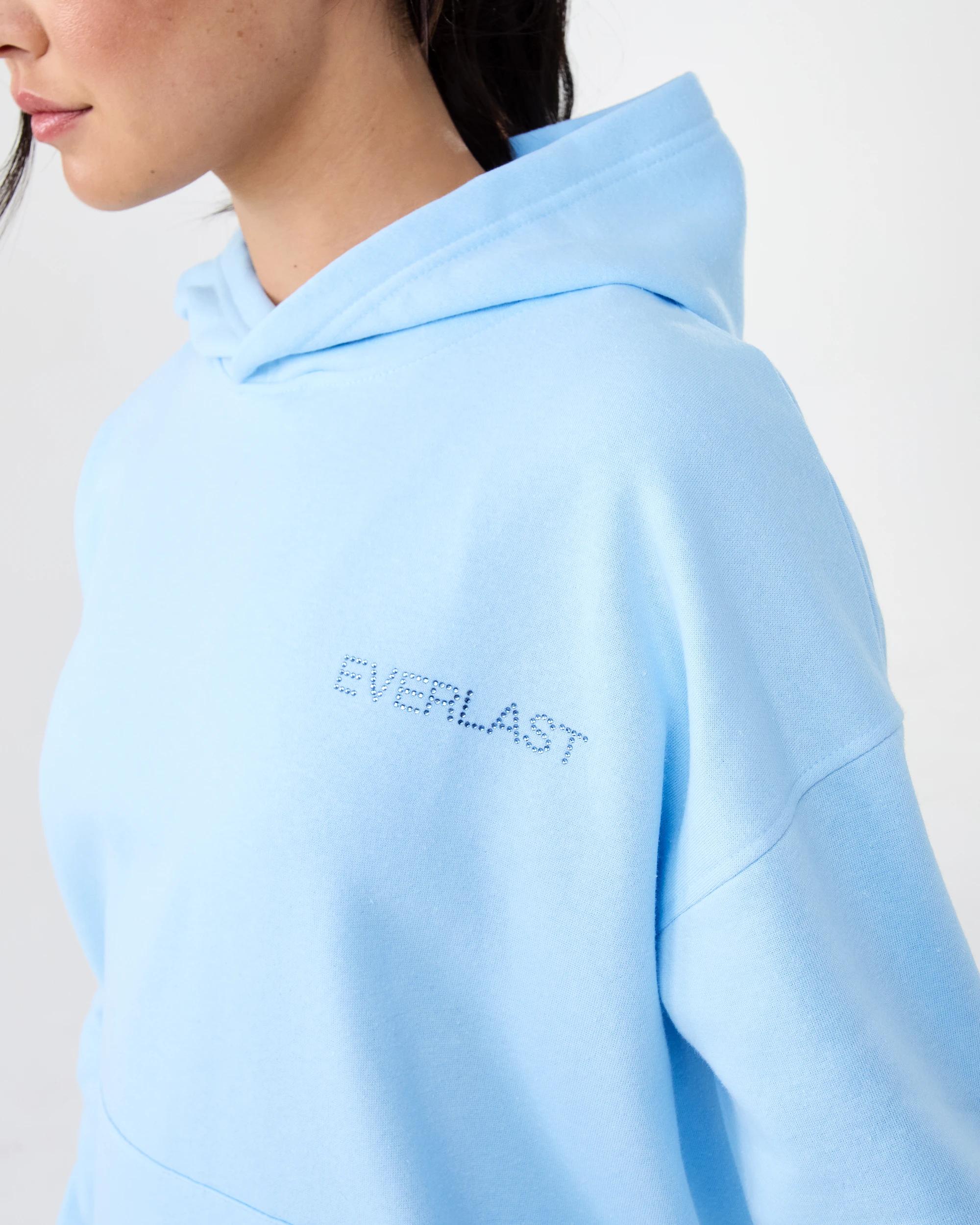 6 Everlast Womens Sparkle Oversized Hoodie Blue Chalk, 6 of 9