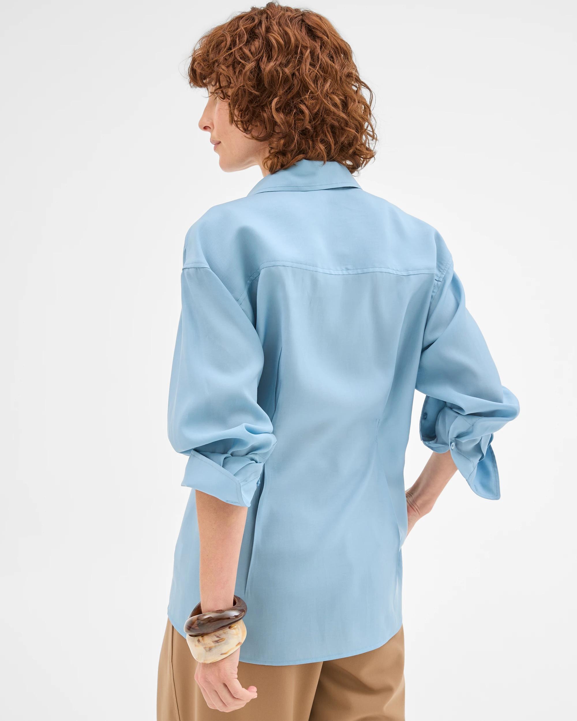 6 Preview Wrap Detail Shirt LIGHT BLUE, 6 of 6