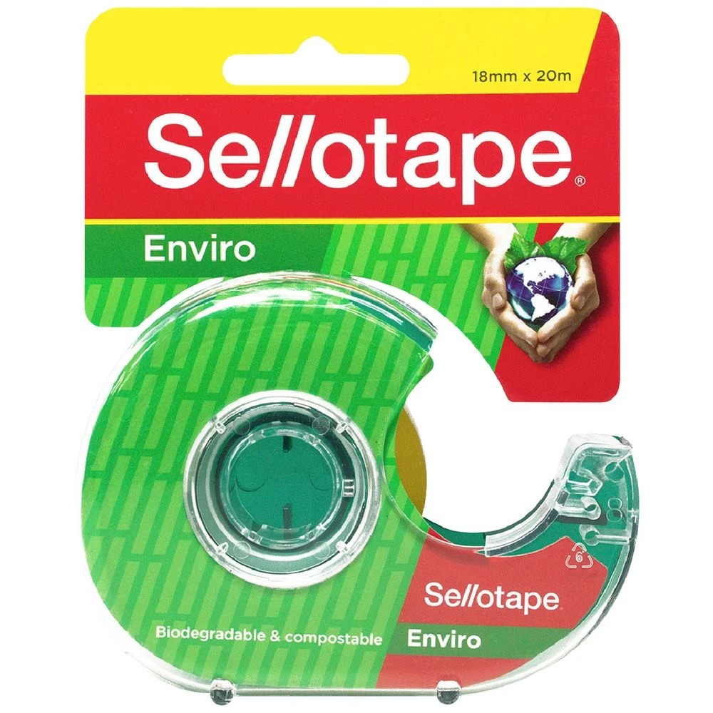 1 Sellotape Enviro Tape With Dispenser 18mm x 20m, 1 of 5