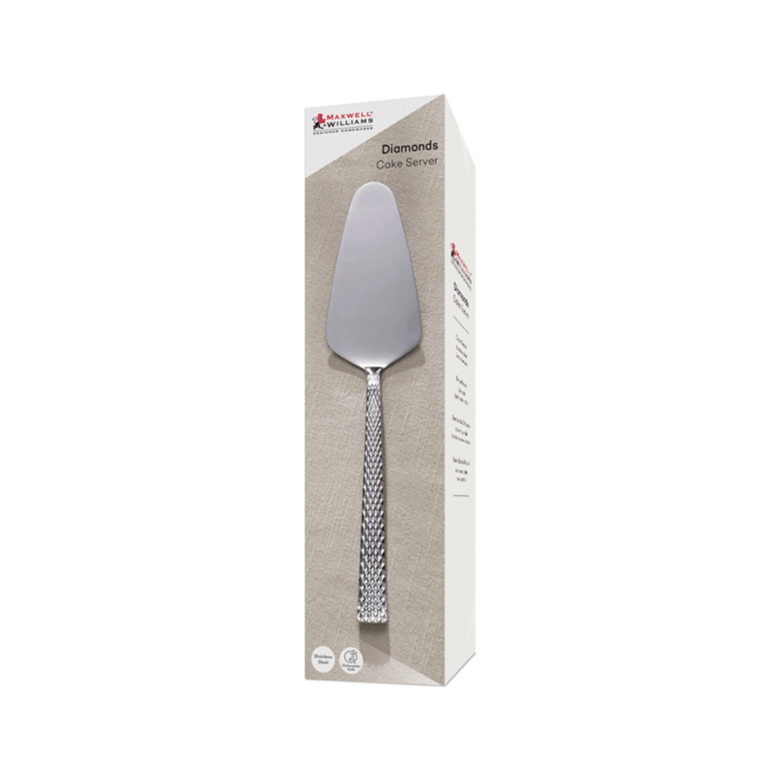 4 Maxwell & Williams Diamonds Single Piece Wedding Cake Server Stainless Steel
 - Silver, 4 of 4