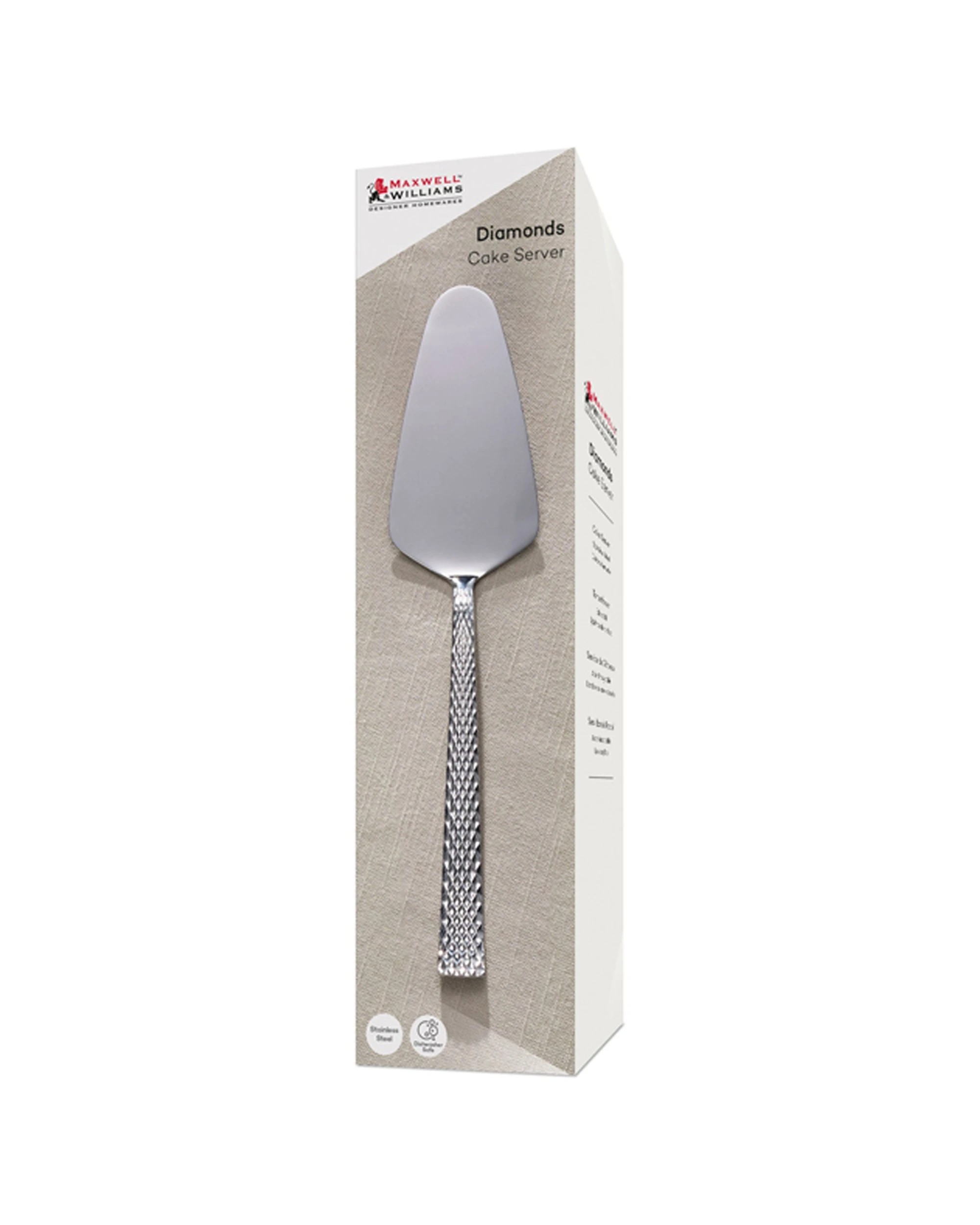 4 Maxwell & Williams Diamonds Single Piece Wedding Cake Server Stainless Steel
 - Silver, 4 of 4