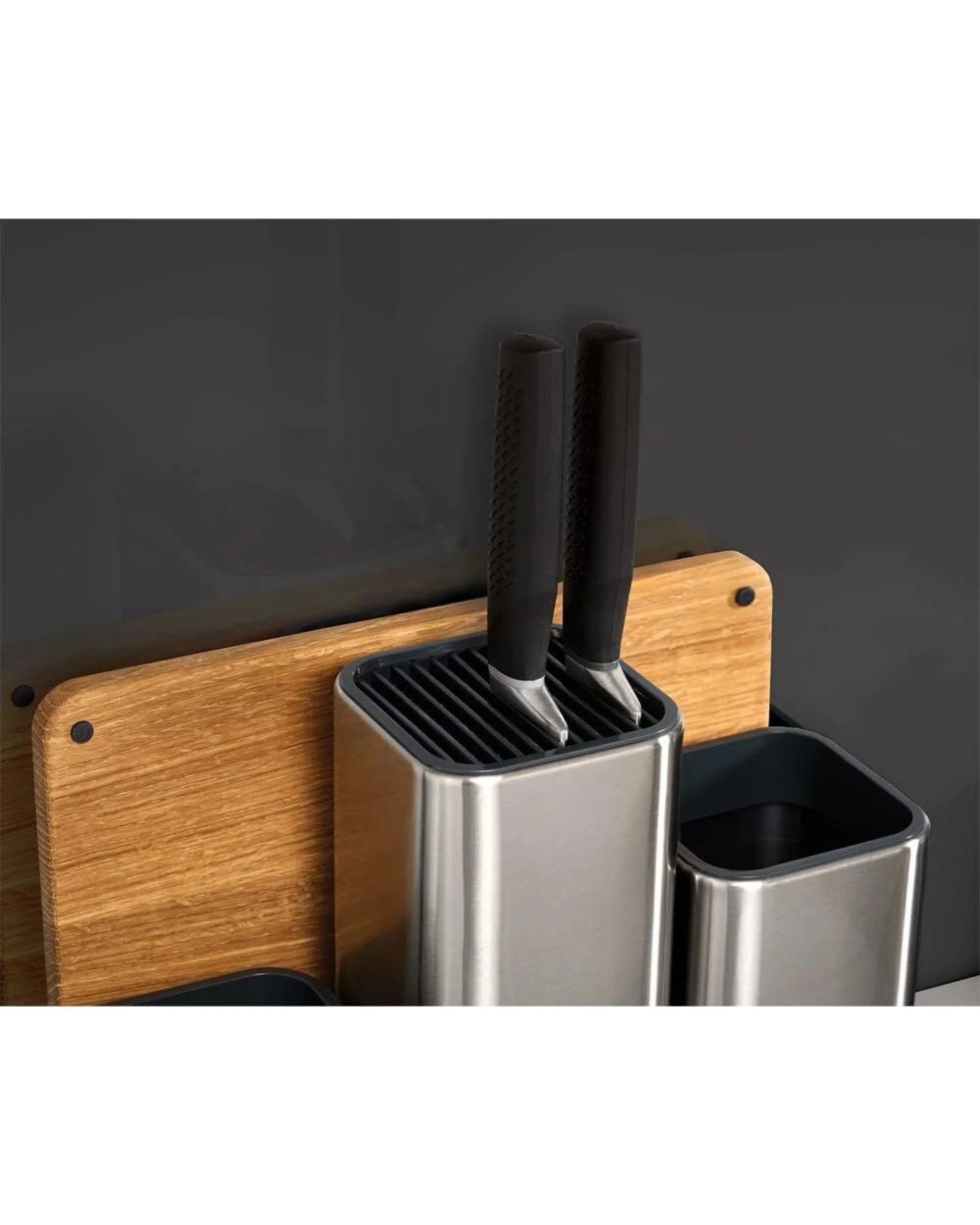 4 Joseph Joseph CounterStore Stainless Steel Kitchen Organizer w/ Chopping Cutting Board, 4 of 9