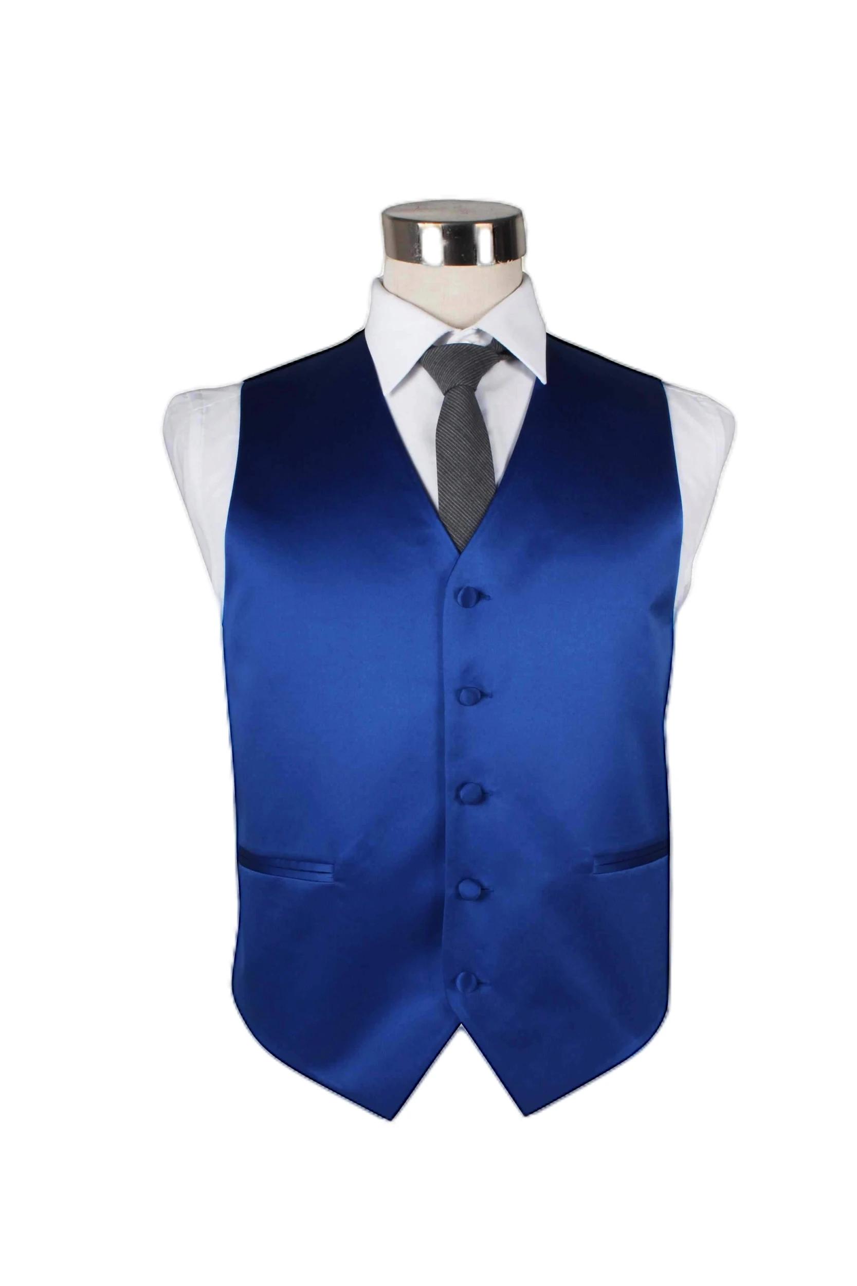1 Zasel Mens Plain Vest Waistcoat ROYAL BLUE, 1 of 1