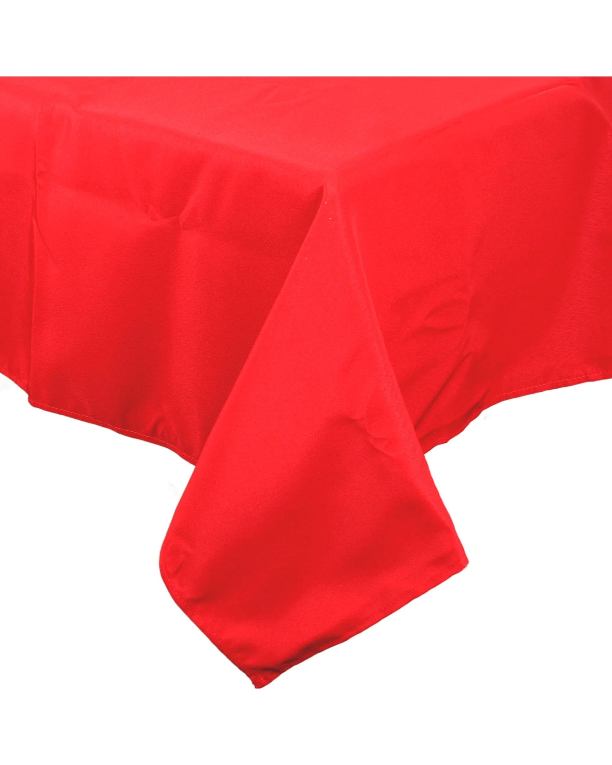 1 Partyrama Red Rectangular Fabric Tablecloth 137cm x 243cm - Red, 1 of 1