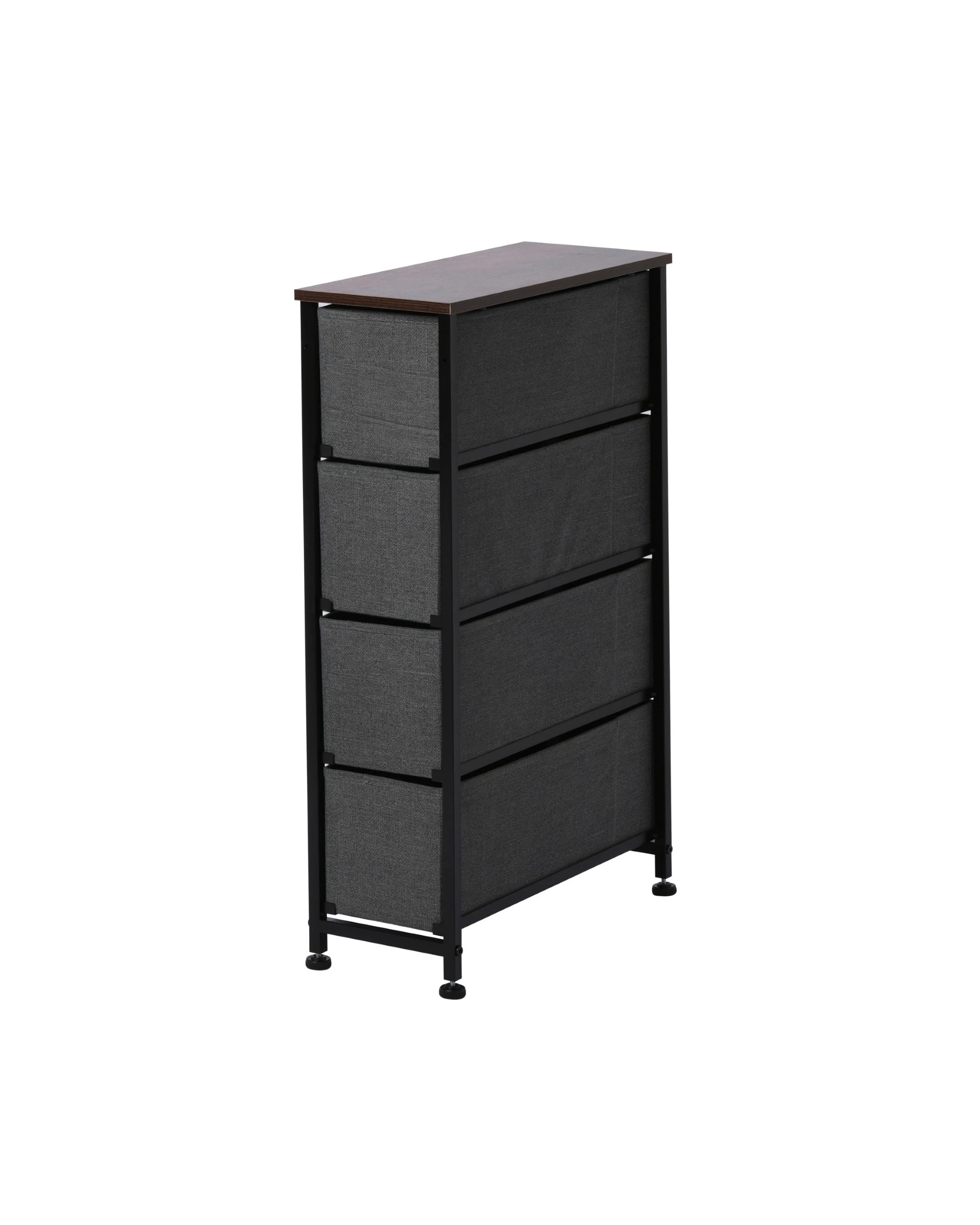 4 Sherwood Luna 4 Drawer Fabric Tallboy - Charcoal, 4 of 7