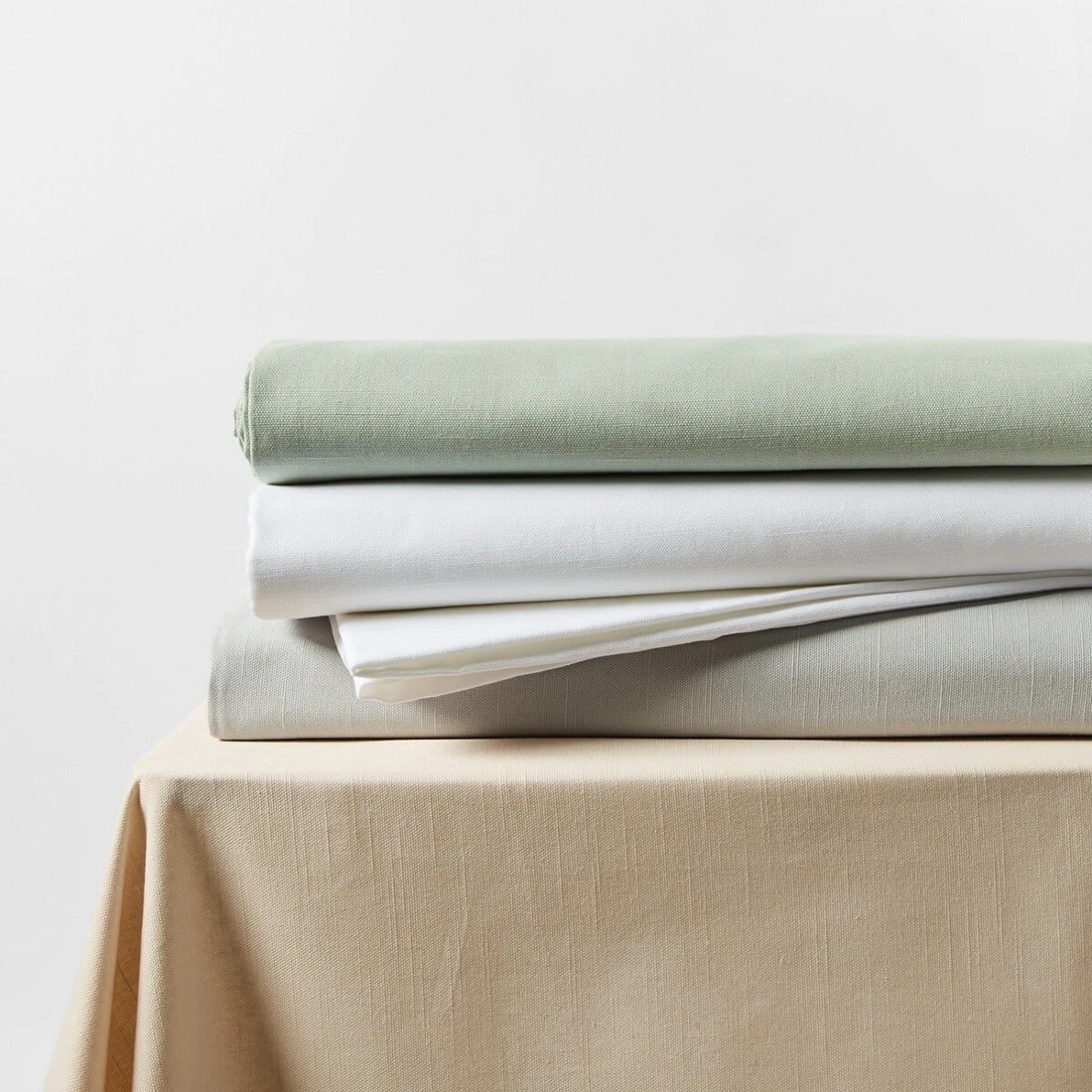 6 Sand Extra Large Linen Look Tablecloth, 6 of 6