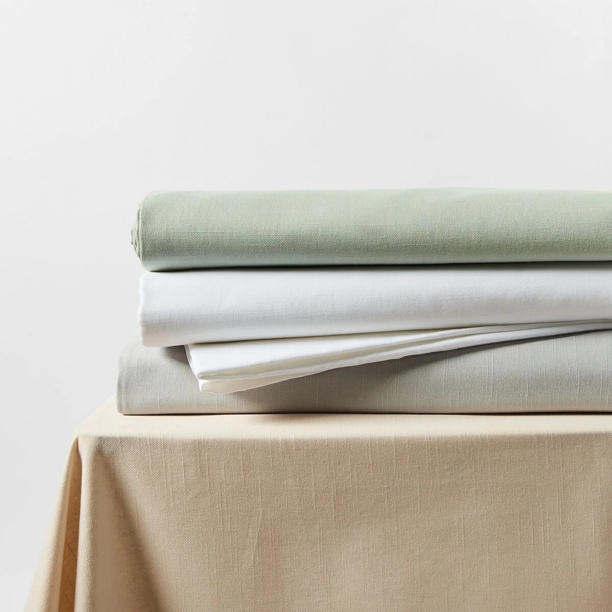 6 Sand Extra Large Linen Look Tablecloth, 6 of 6