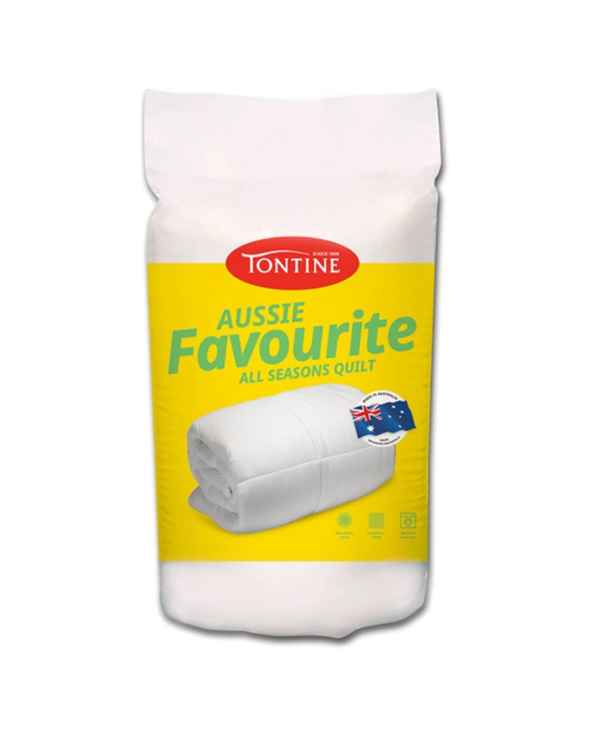 1 Tontine Aussie Favourite All Season Quilt 240 x 210cm - King Bed - White, 1 of 5