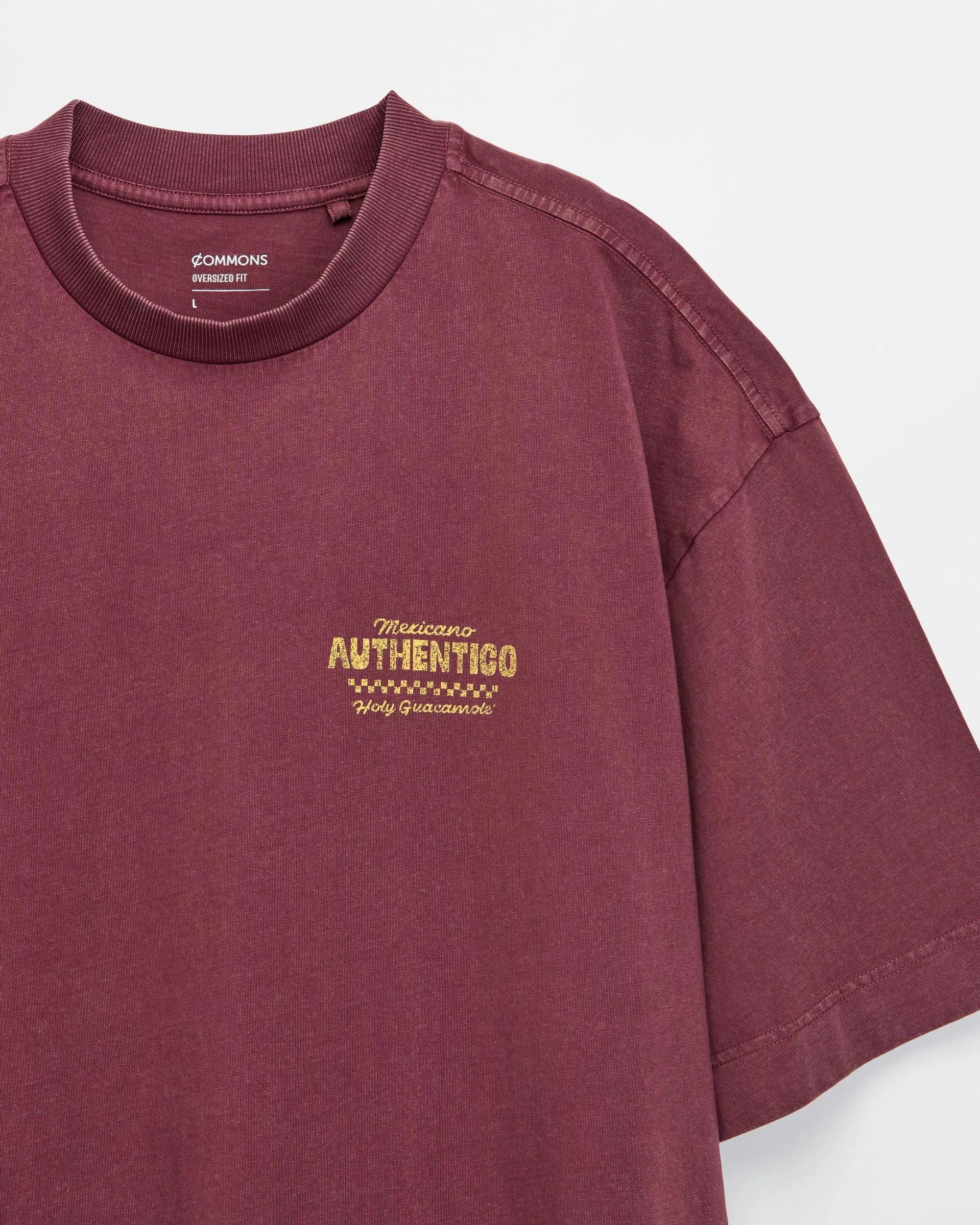 8 Australian Cotton Graphic T-Shirt - Commons MAROON, 8 of 9