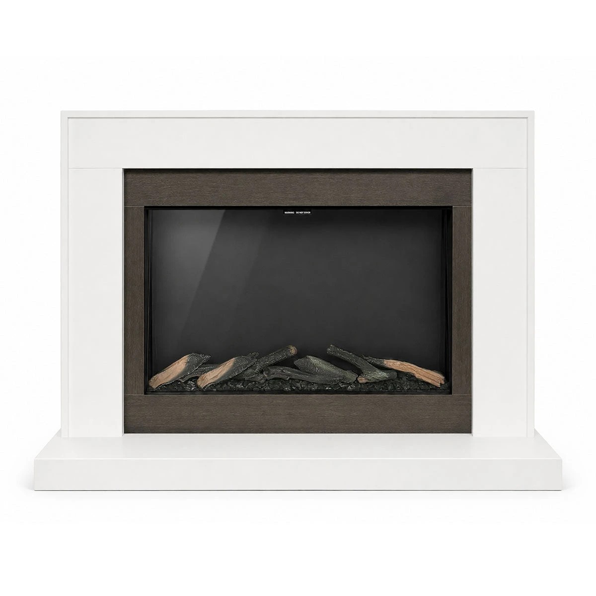 9 Moda Living Nilla Hearth Pure White Mantel Electric Fireplace Suite - White, 9 of 10