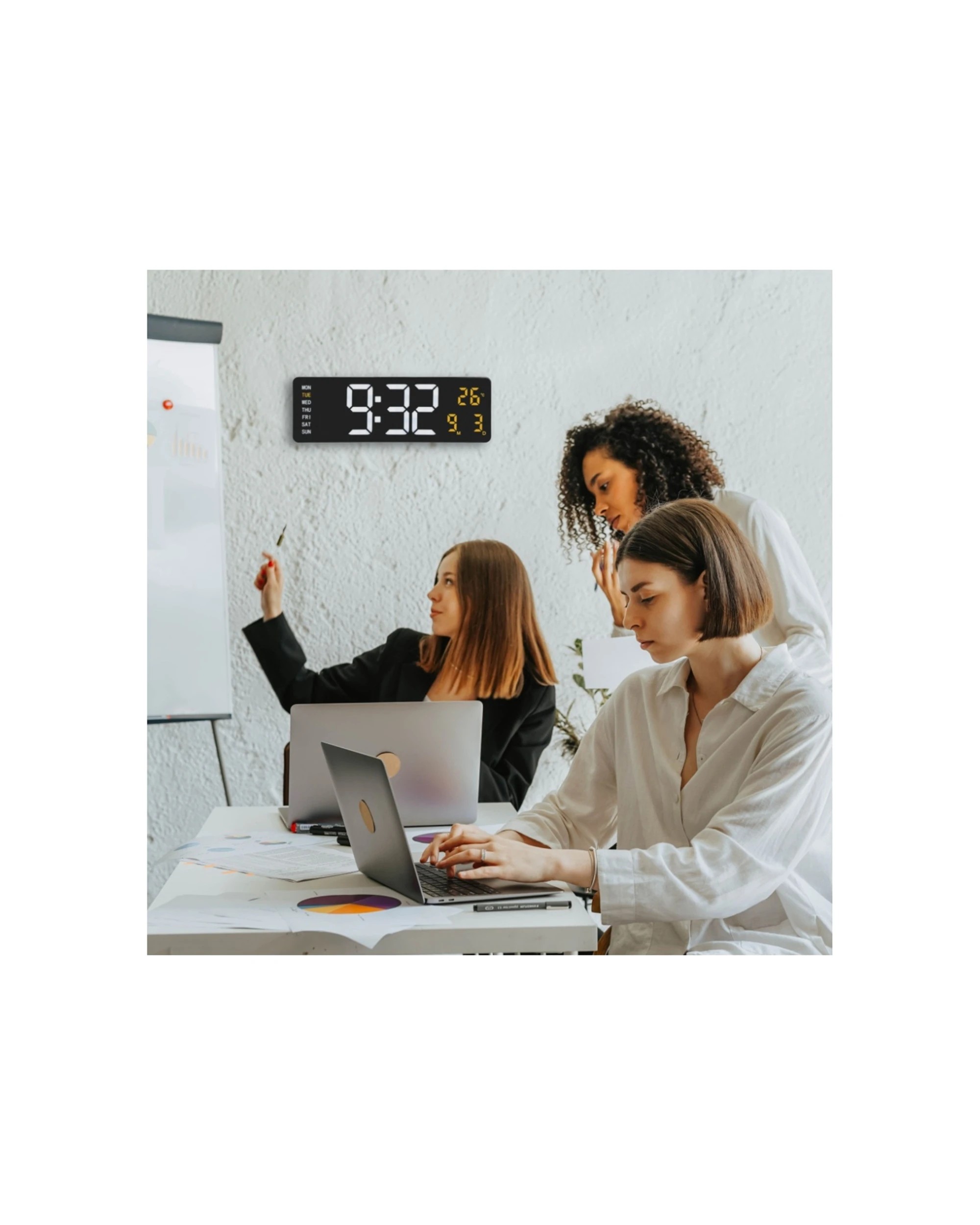 4 NEXTIME Super Digi Alarm Clock Large Display Timer Countdown Temperature - Black, 4 of 6