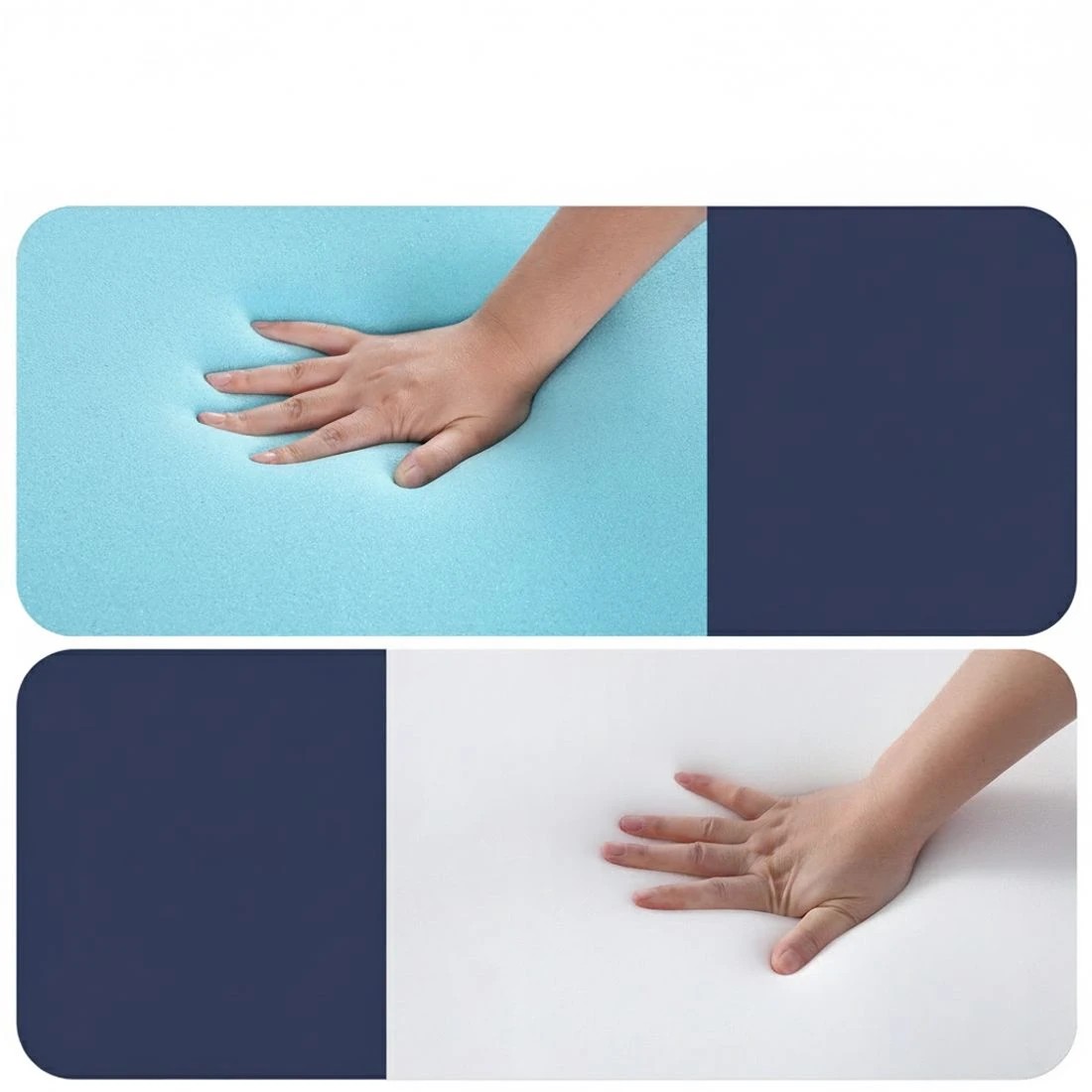 7 Giselle 8cm Memory Foam Mattress Topper Gel Dual Layer Foam Bamboo Single - Single Bed - Grey, 7 of 9