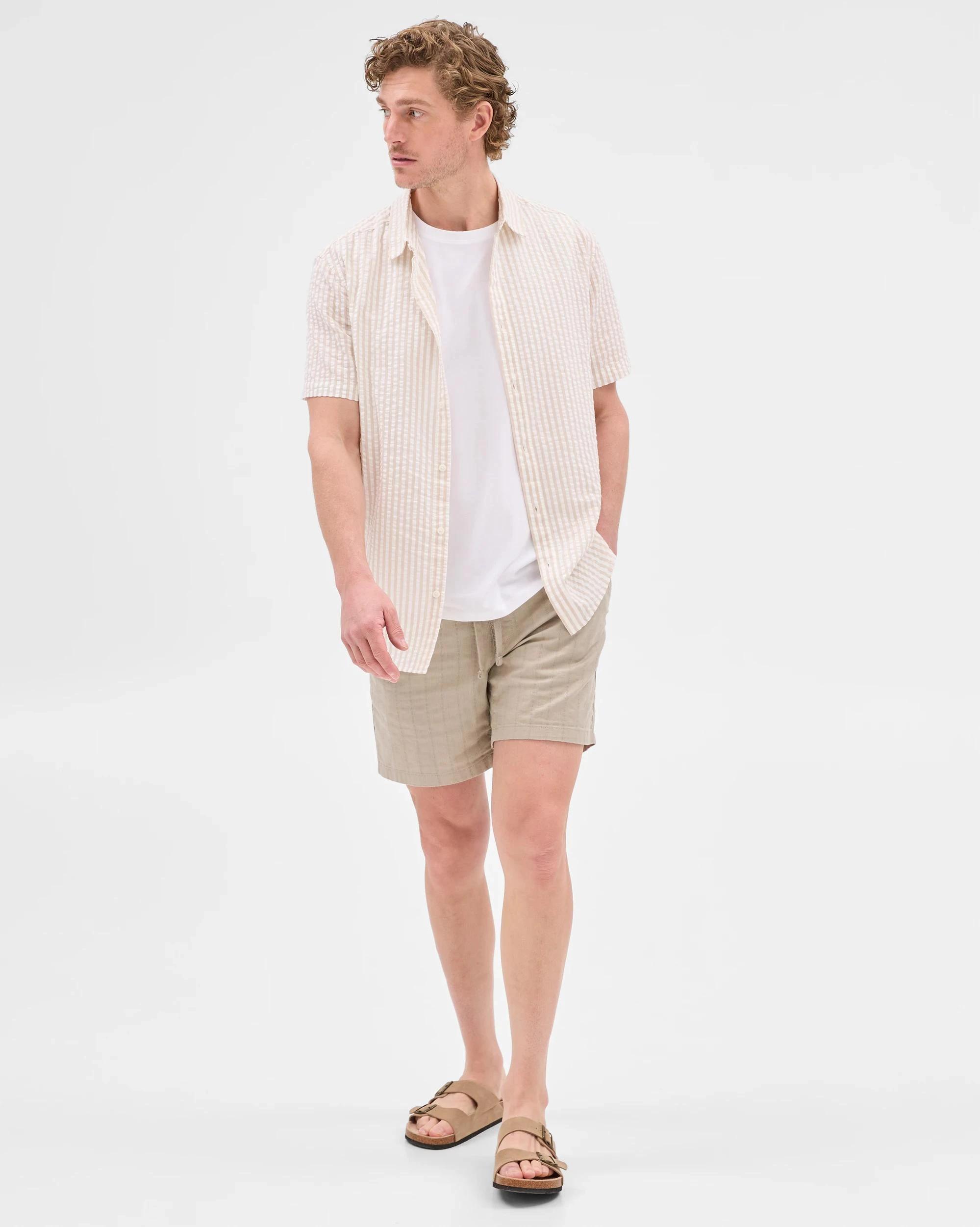 10 Target Australian Cotton Textured Stripe Shorts FOG, 10 of 10