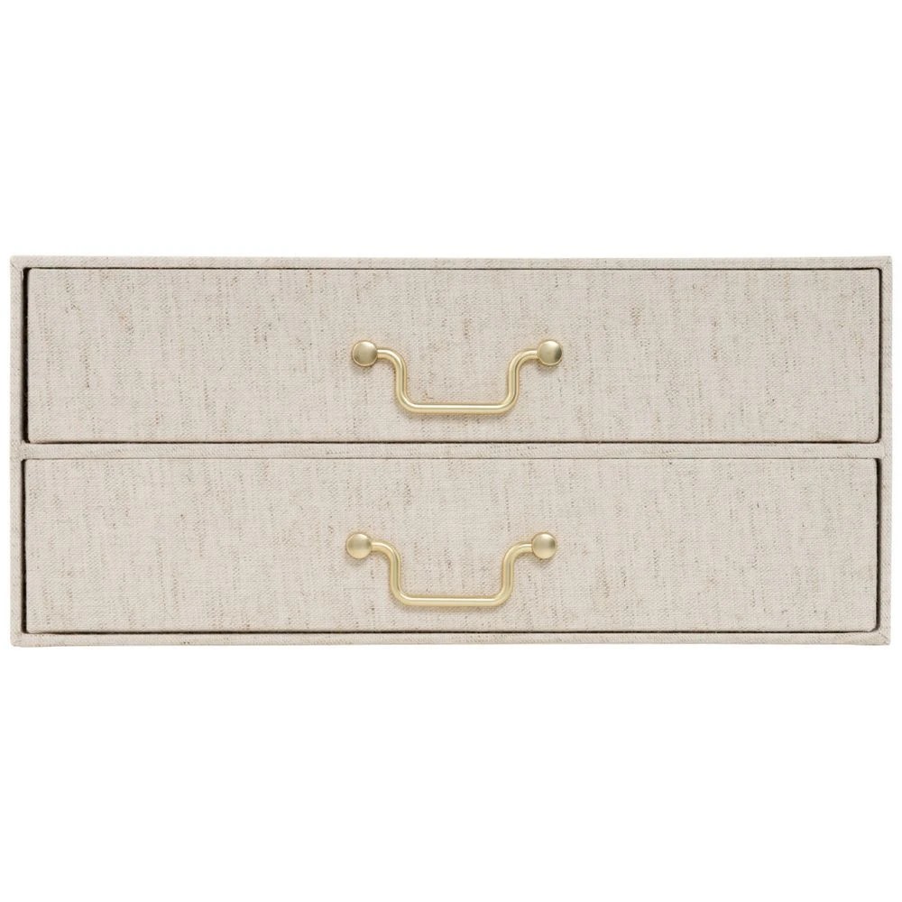 2 Otto 2 Drawers Natural Linen Look, 2 of 6