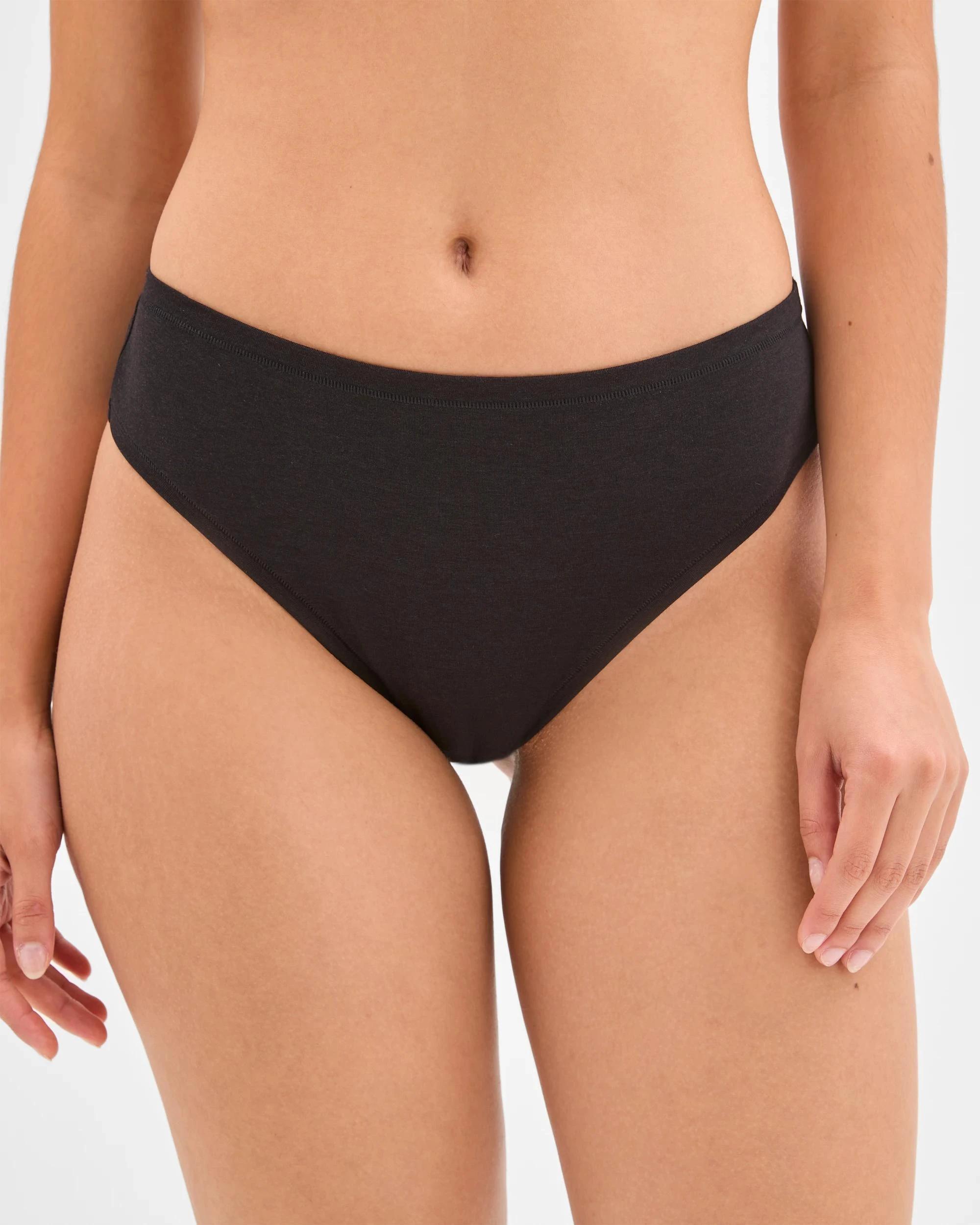 6 Target 2 Pack Bamboo High Cut Briefs BLACK, 6 of 8