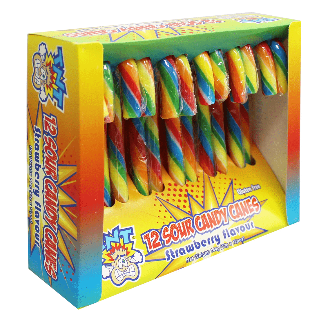 2 12 Pack TNT Sour Candy Canes 144g, 2 of 3