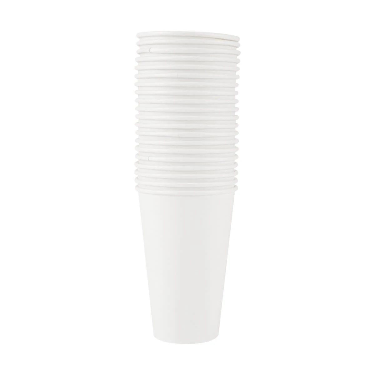 1 20 Pack White Paper College Cups, 1 of 3
