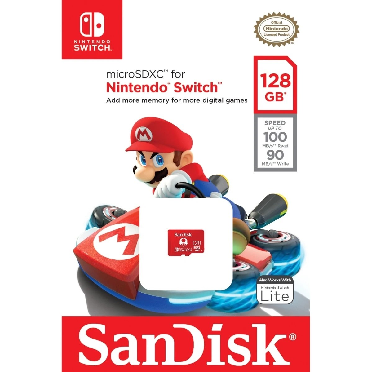 1 SanDisk MicroSDXC for Nintendo Switch SQXAO - 128GB, 1 of 1