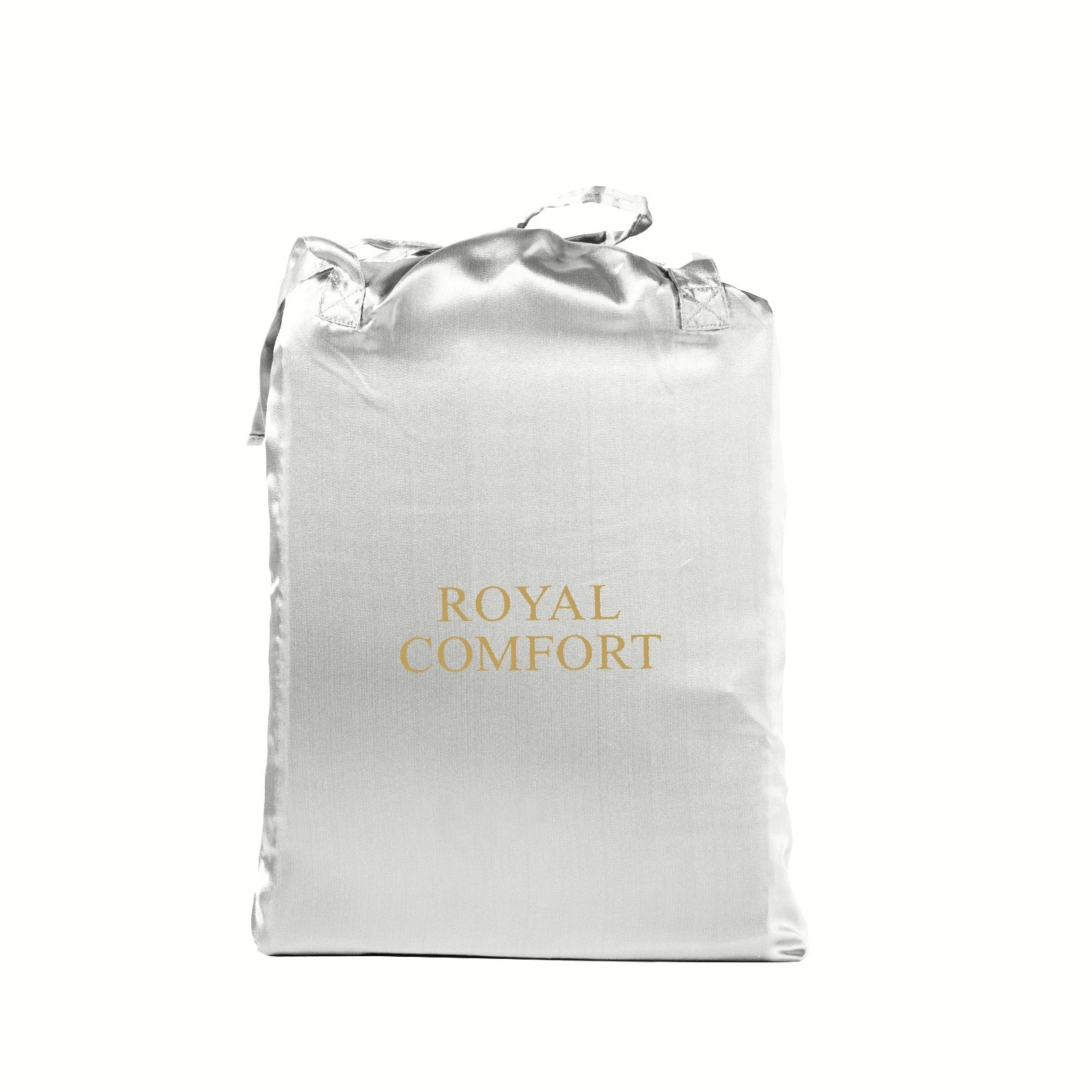 5 Royal Comfort Satin Sheet Set 4 Piece Fitted Flat Sheet Pillowcases Silky Smooth - King Bed - Silver, 5 of 9