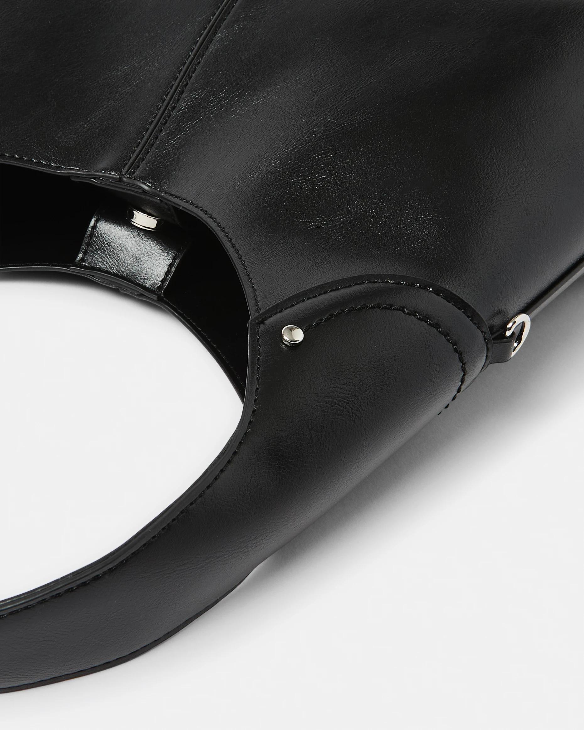 3 Half Moon Shoulder Bag Black, 3 of 5