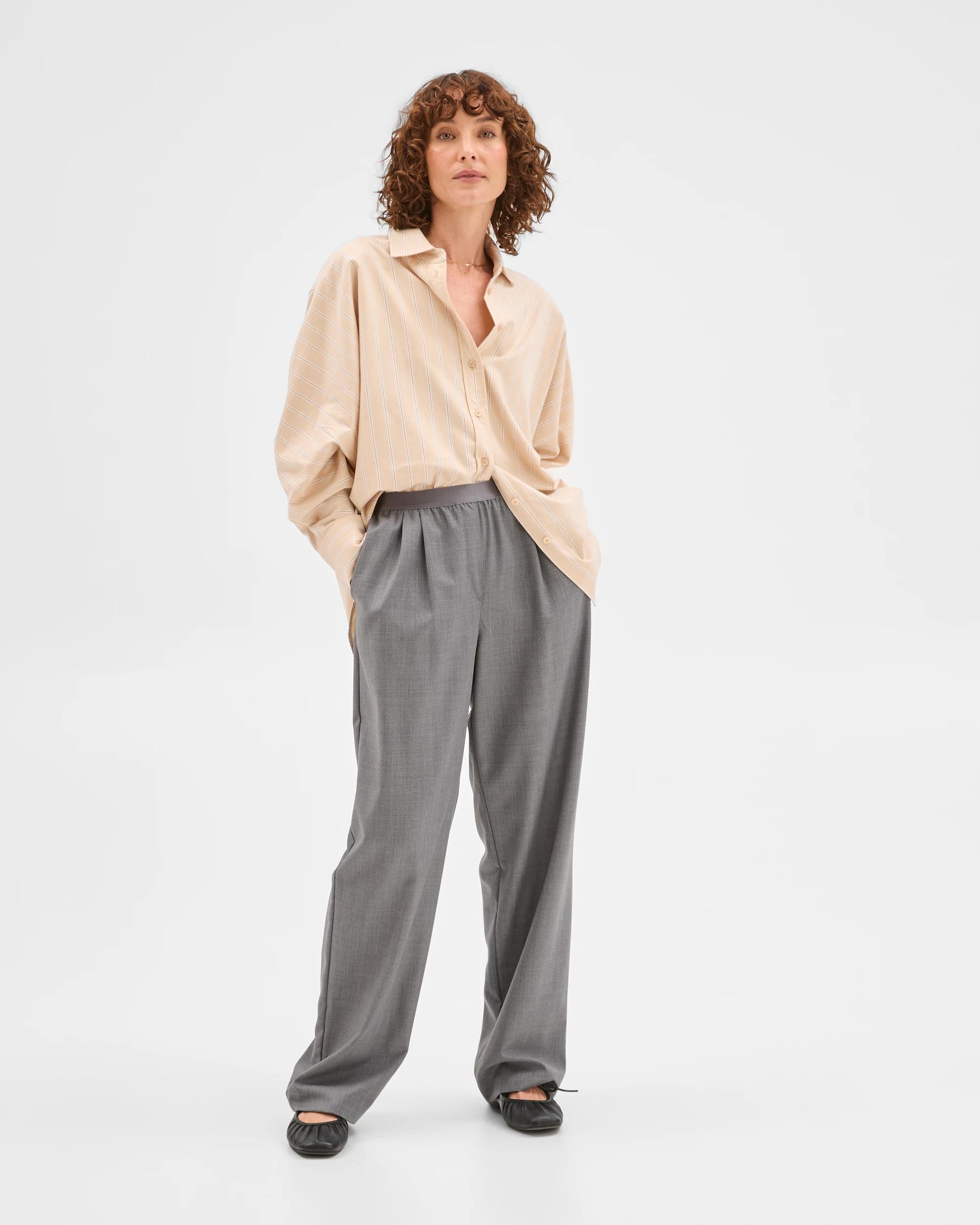 3 Target Woman Australian Cotton Batwing Shirt FAWN STRIPE, 3 of 9