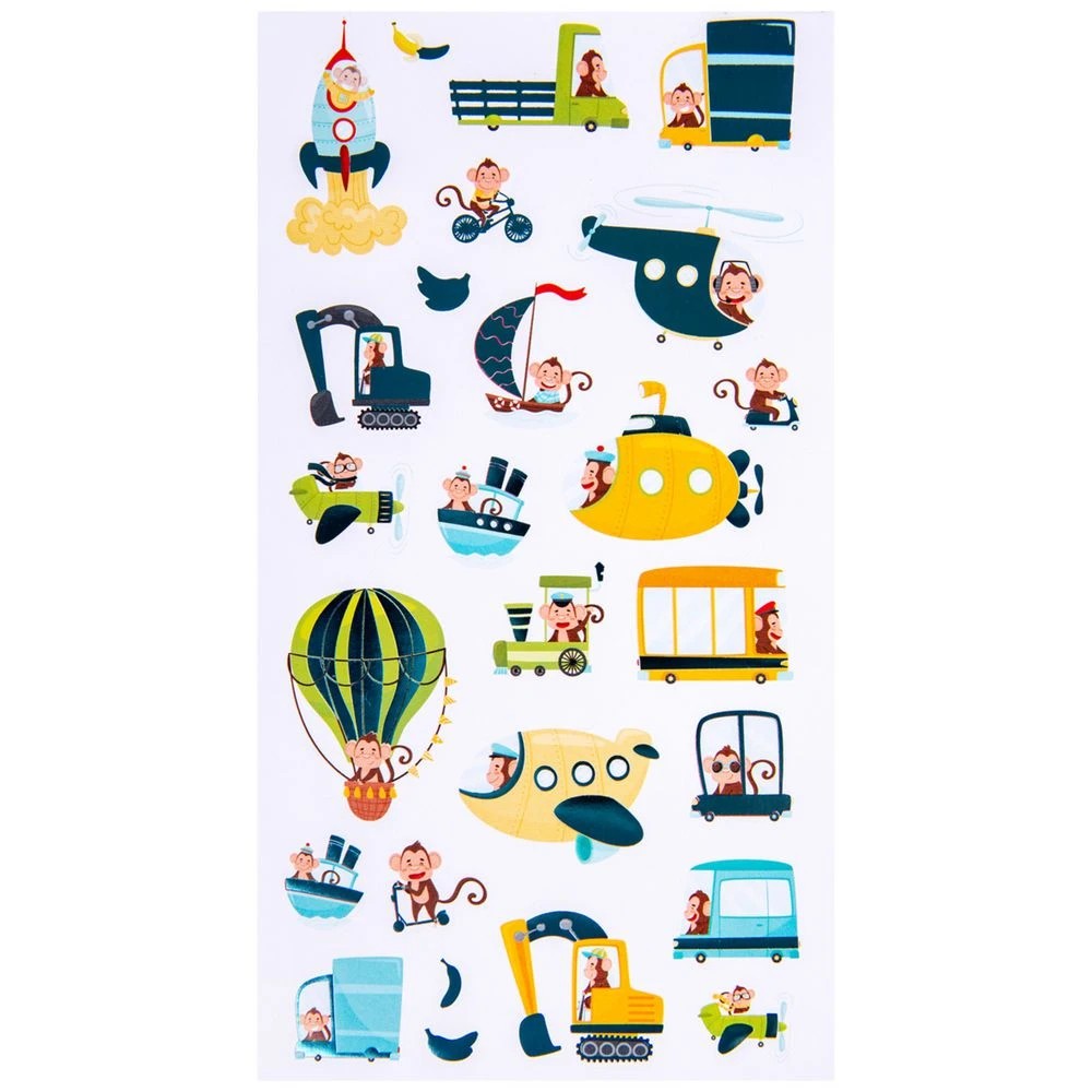 2 Learning Can Be Fun Monkey Adventures Foil Stickers, 2 of 3