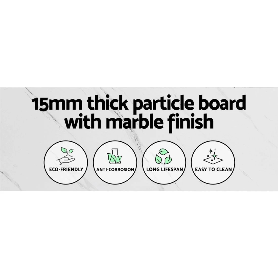 5 Artiss Console Table Marble Effect Frenisha - White, 5 of 8