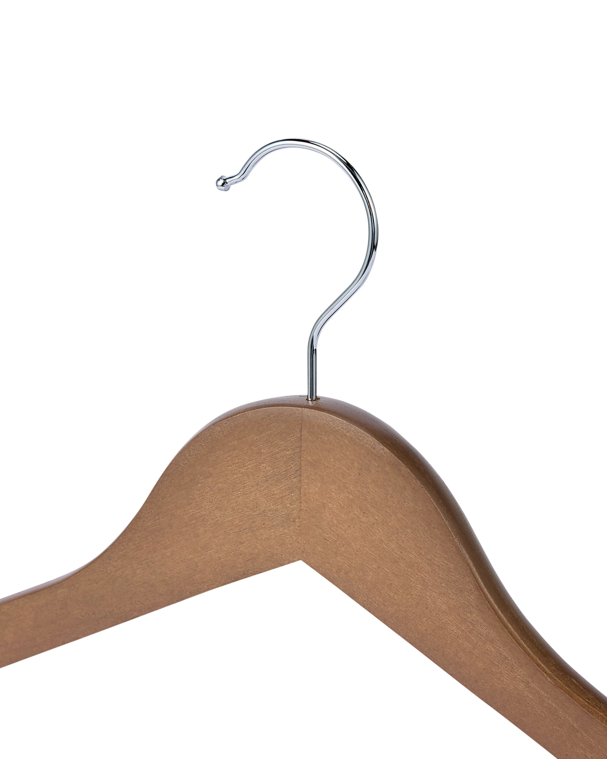 4 12 Pack Wooden Hangers - Walnut Look, 4 of 6