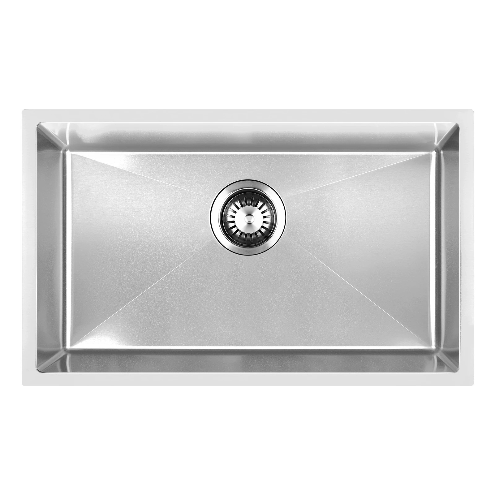 1 Welba Kitchen Sink 70X45CM Stainless Steel Single Bowl Basin With Waste - Silver, 1 of 4