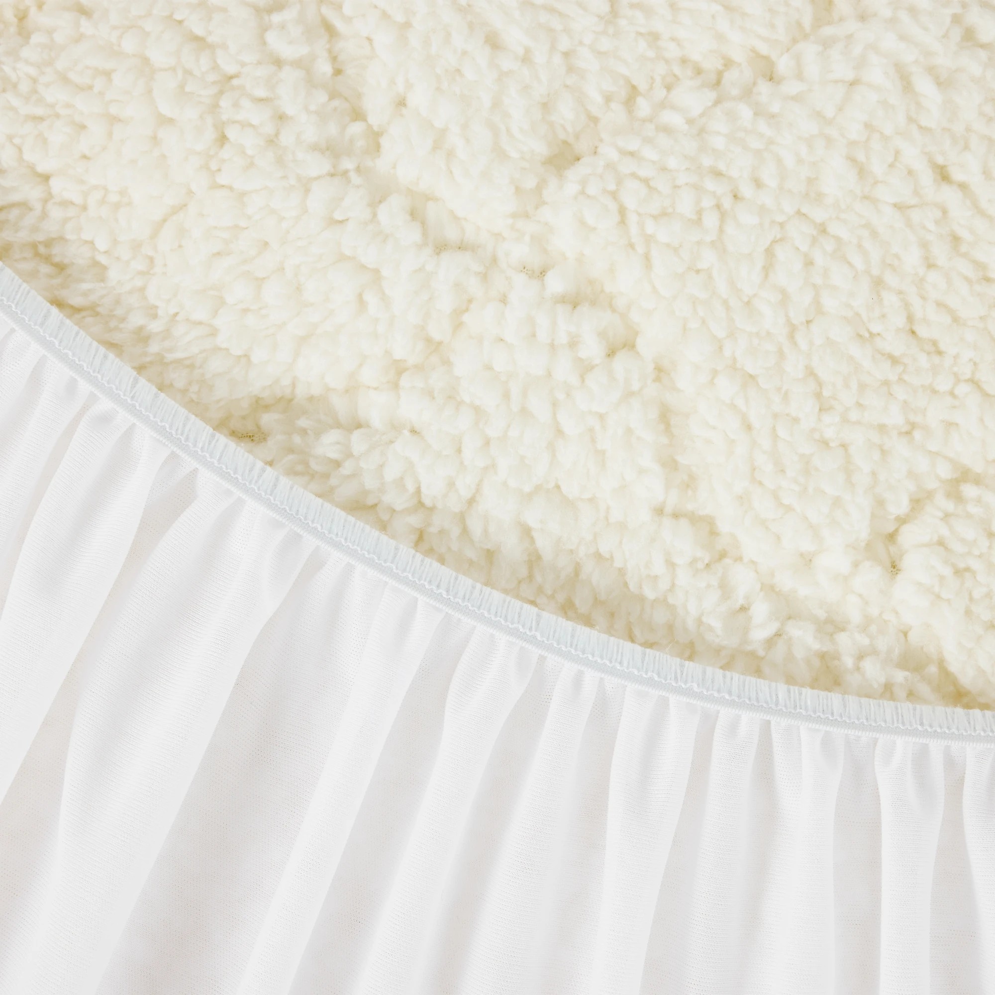 3 Winter Sherpa Underlay - Queen Bed, Beige, 3 of 5