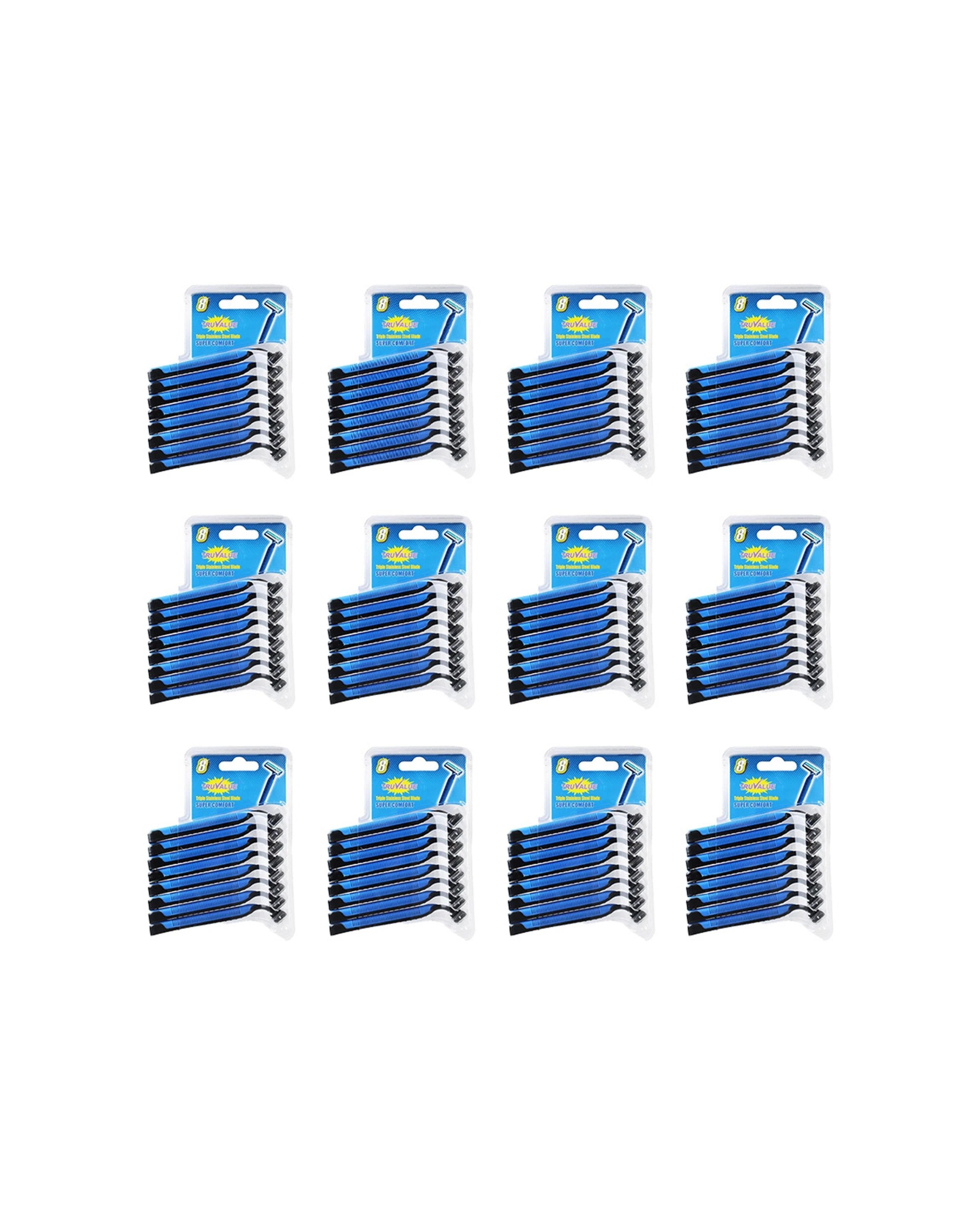 1 TruValue Disposable Razors Triple Blade Shaving For Men 96pc - Multi, 1 of 3