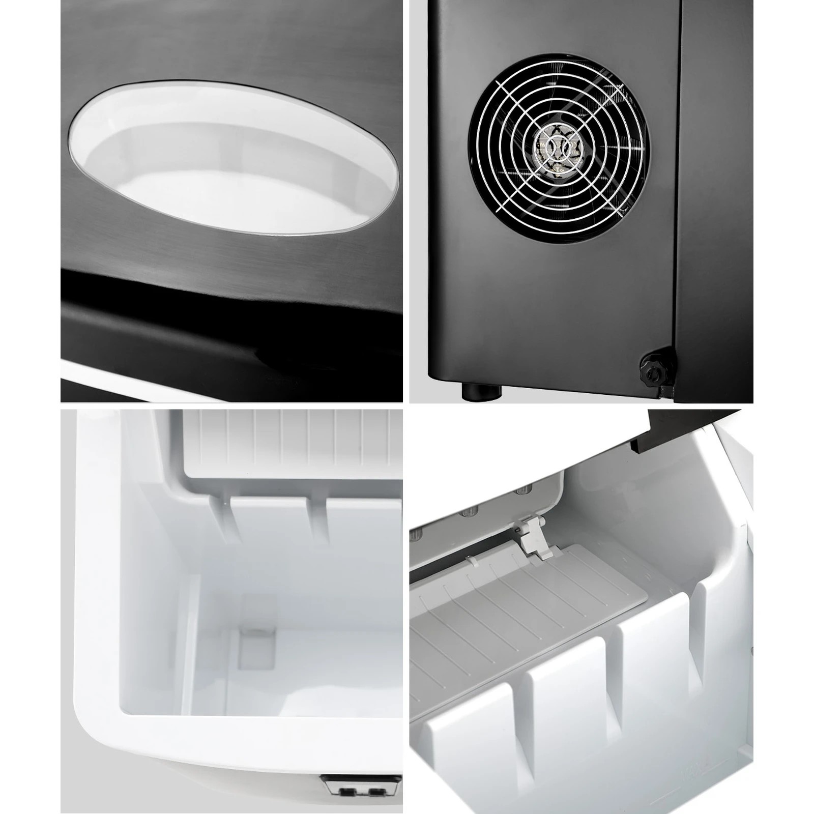 3 Vevare 3l Portable Ice Maker Machine 15kg Ice Cube Tray Bar Countertop
 - Black, 3 of 6