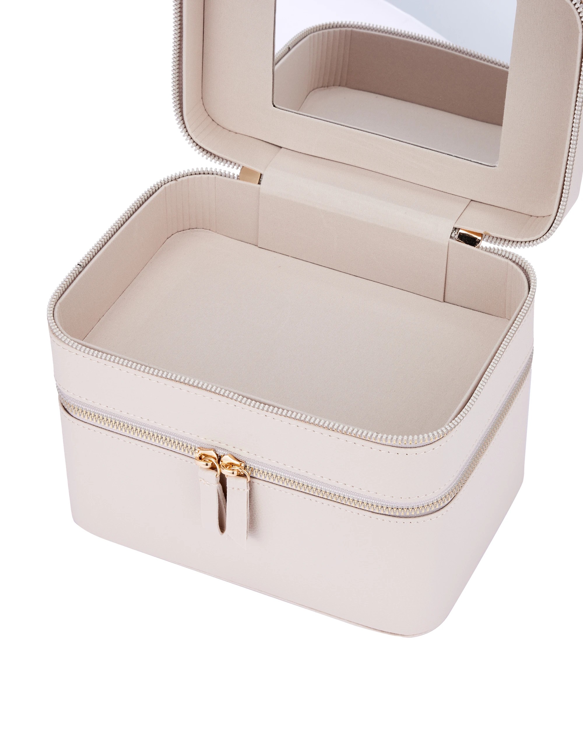 7 OXX Cosmetics Double Tier Hard Makeup Organiser Case - Beige, 7 of 8