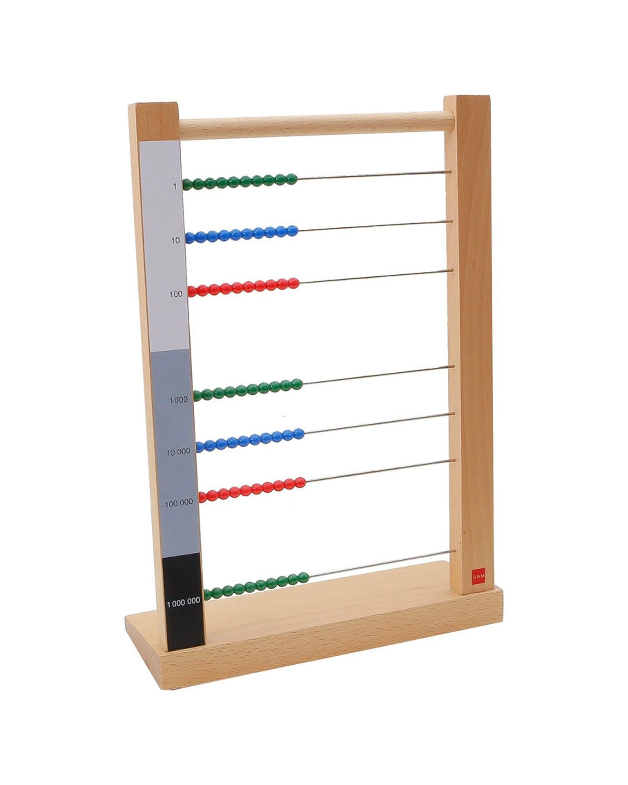 1 Gam Montessori Large Bead Frame Toy Wooden Abacus Math Learning Age 3 Plus, 1 of 3