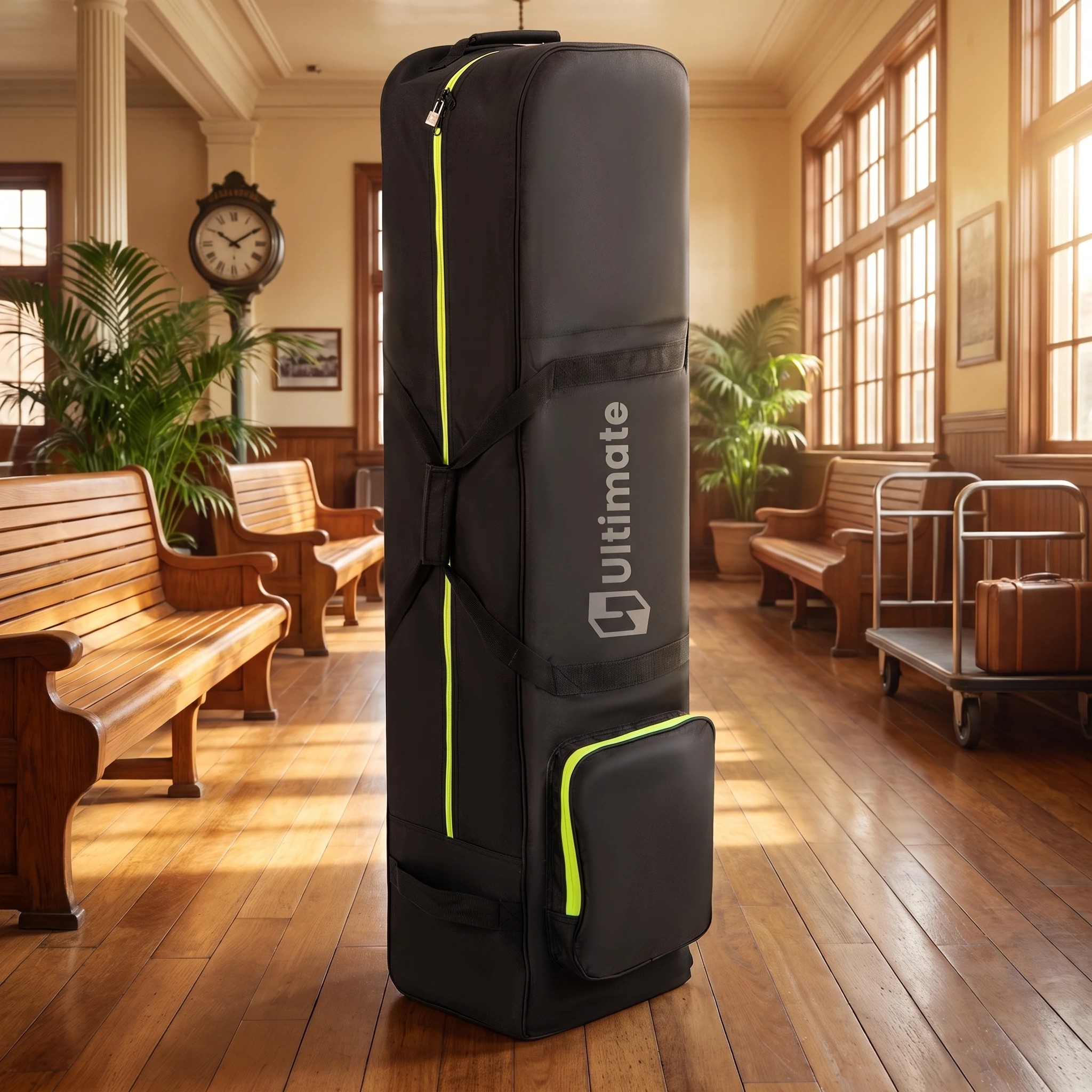 2 Costway Golf Travel Bag for Airlines Mobile Golf Aviation Bag Lightweight Golf Club Bag, 2 of 10