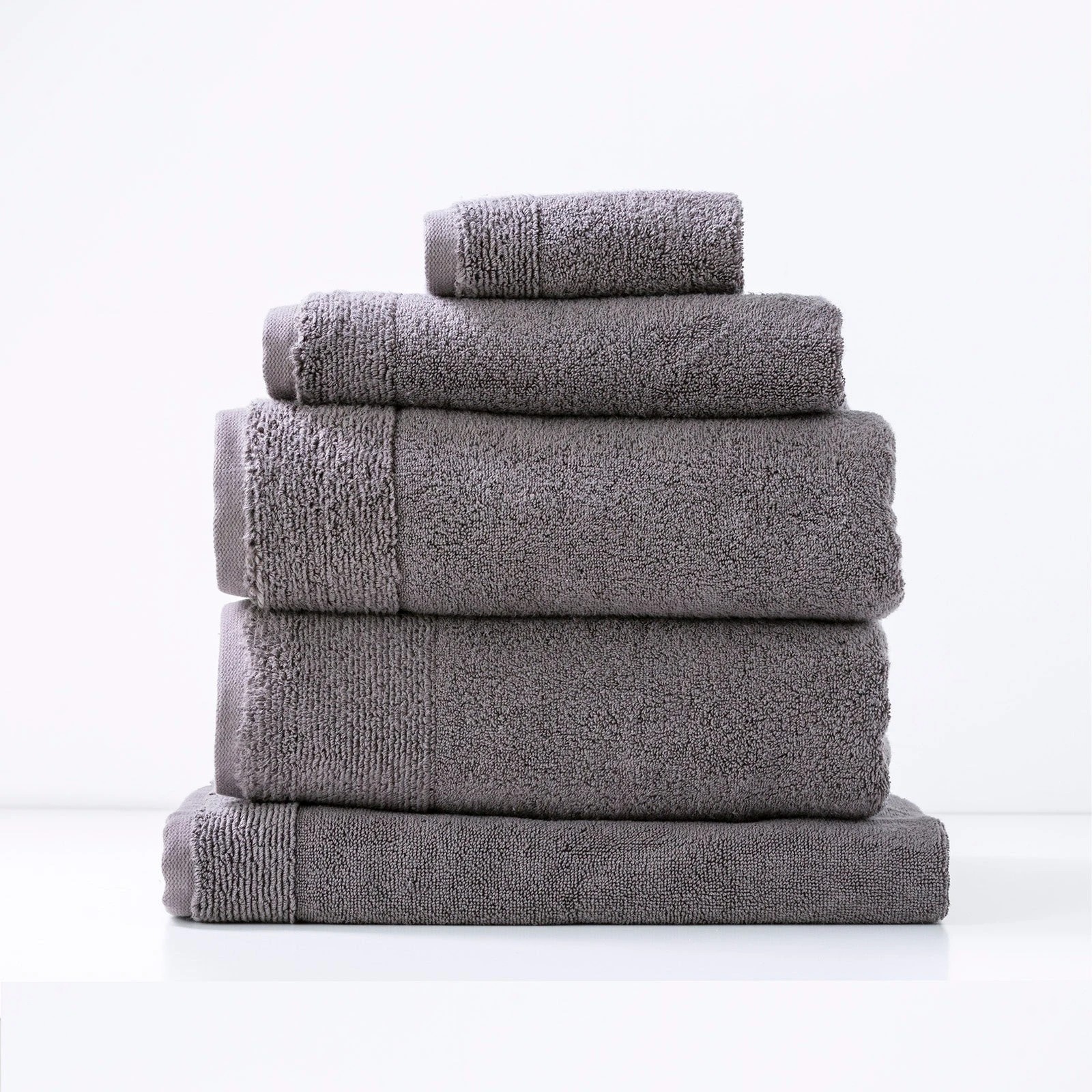 1 Renee Taylor Aireys 650 GSM Zero Twist Towels — Charcoal (3-Piece: 70x140, 40x60, 33x33) - Charcoal, 1 of 1