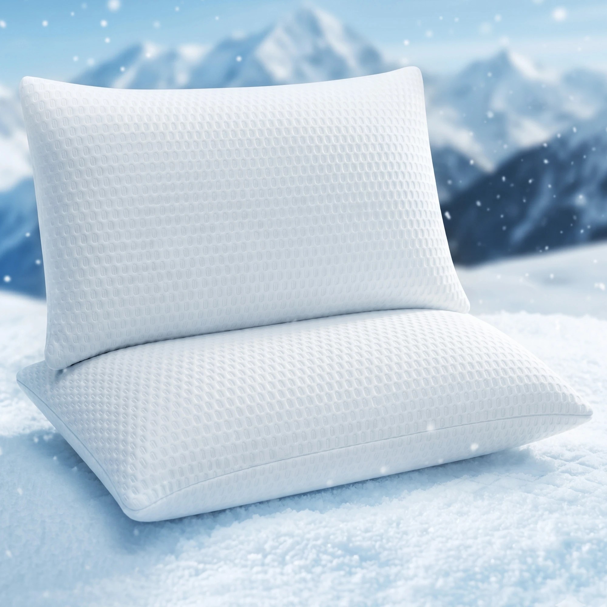 4 ROOMSENSE Cooling Memory Foam Pillow 2 Pack Anti-Flattening Bed Pillows - White, 4 of 8