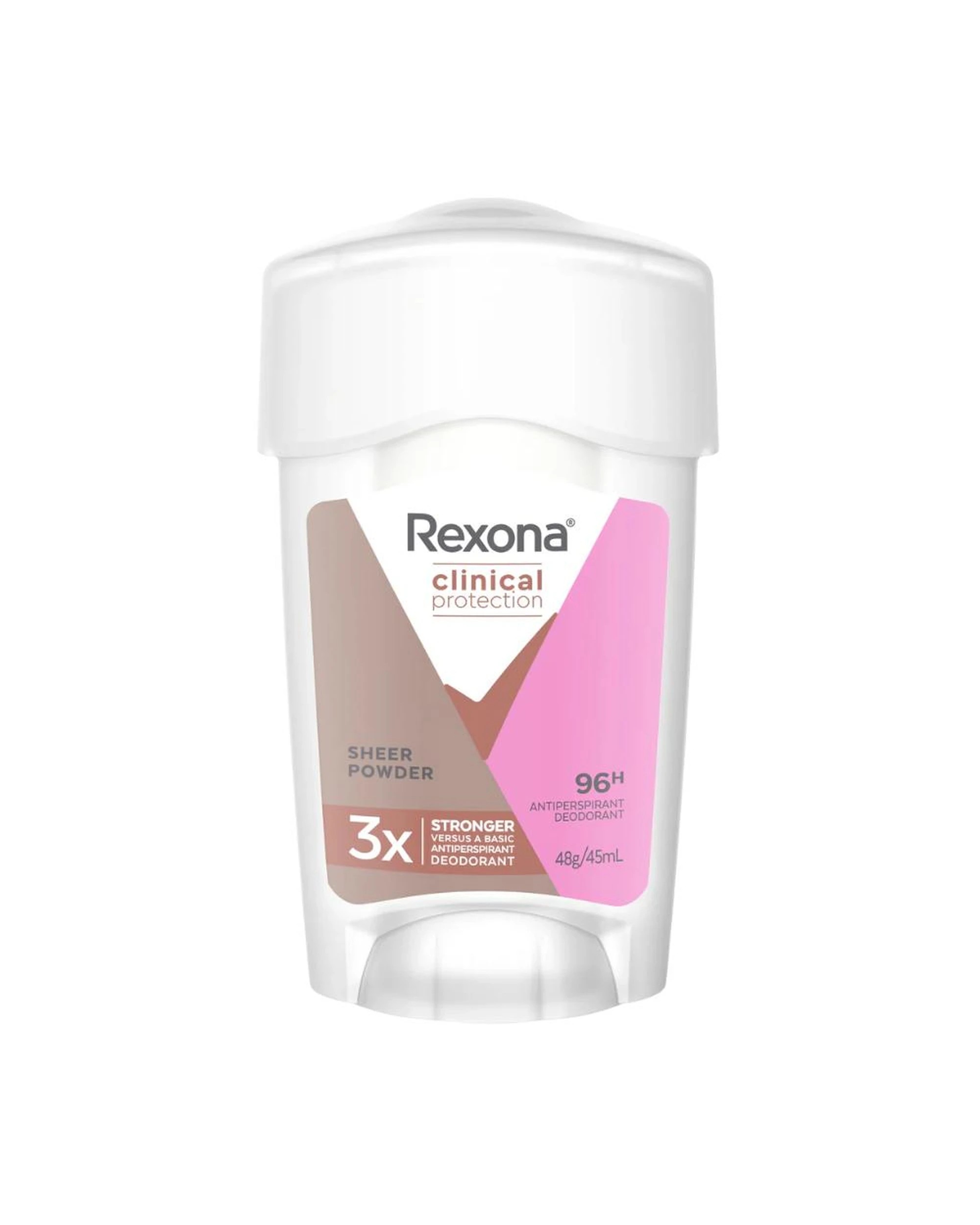 3 6 x Rexona Clinical Protection 96H Sheer Powder Antiperspirant Cream Deodorant 45mL, 3 of 5