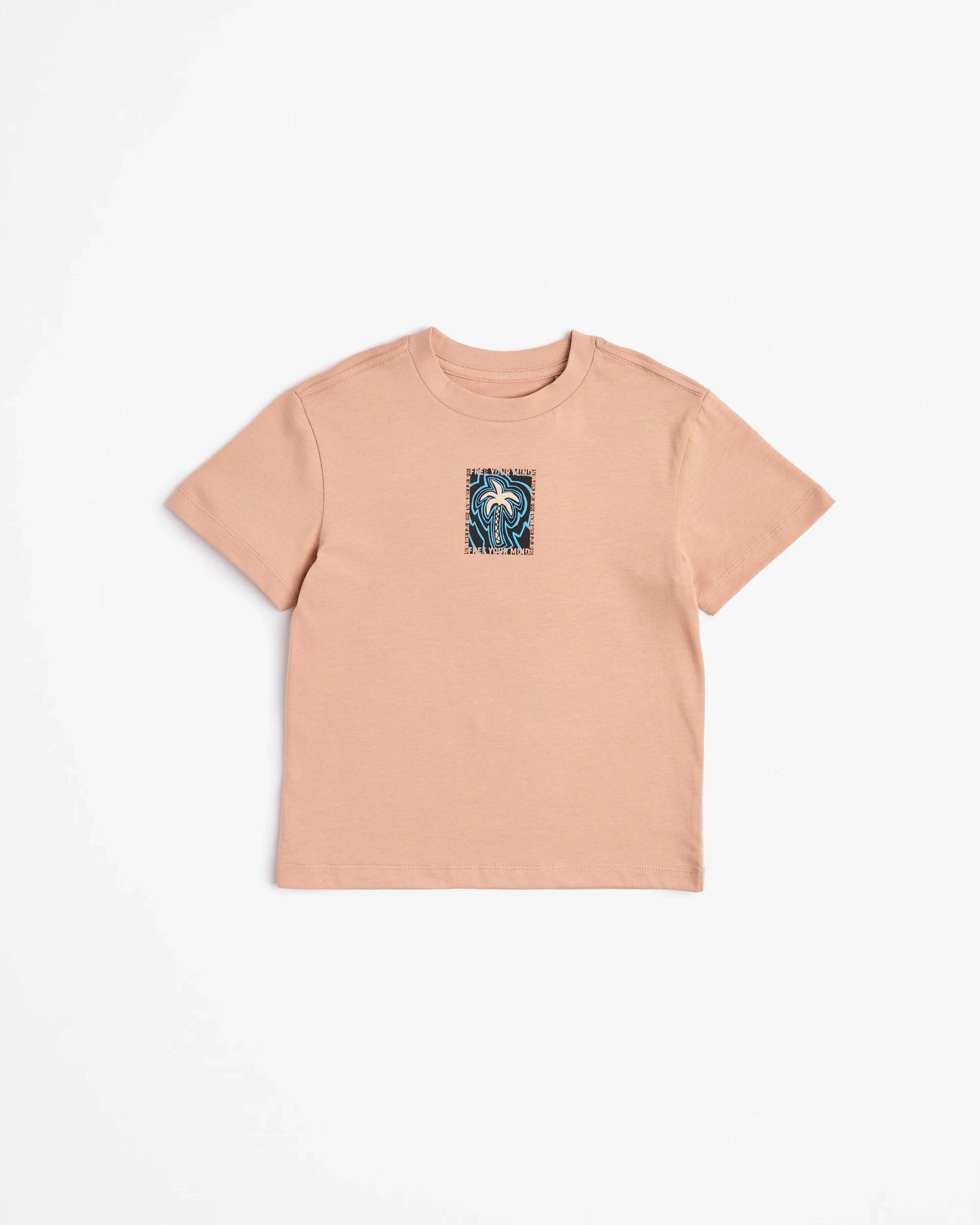 4 Target Kids Australian Cotton Short Sleeve T-Shirt BROWN FREE YOUR MIND, 4 of 5