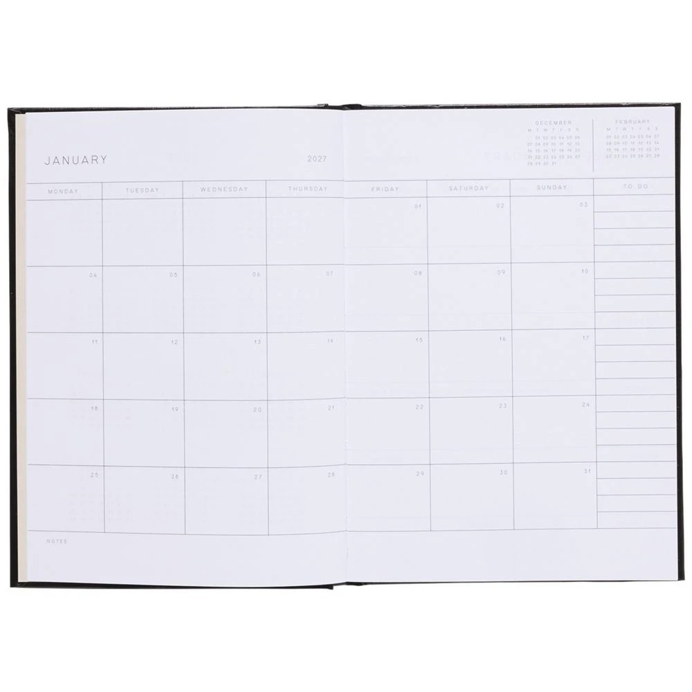 4 Officeworks A5 Week to View 2027 Diary Black, 4 of 7