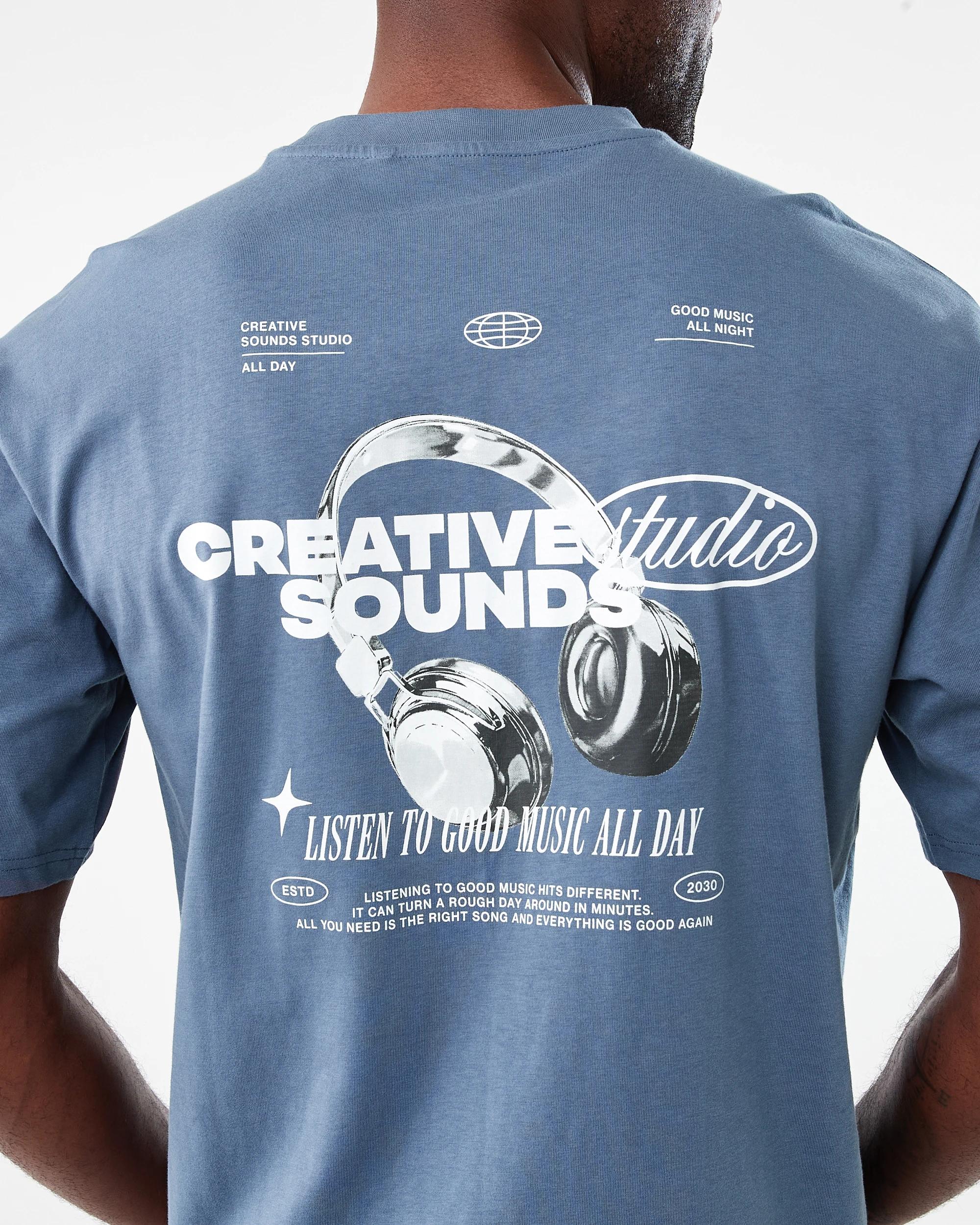 7 Oversized Print T-shirt Blu Sounds, 7 of 7
