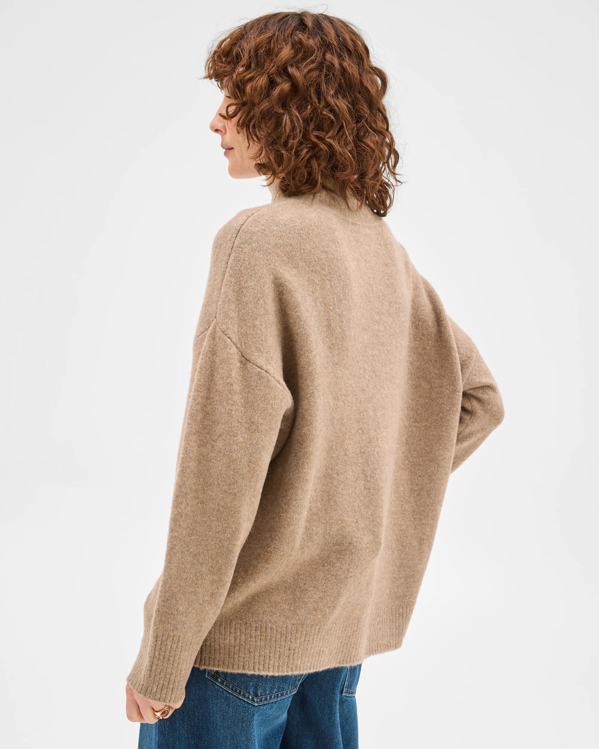 7 Target Woman Super Soft Mock Neck Jumper DARK FAWN MARLE, 7 of 7