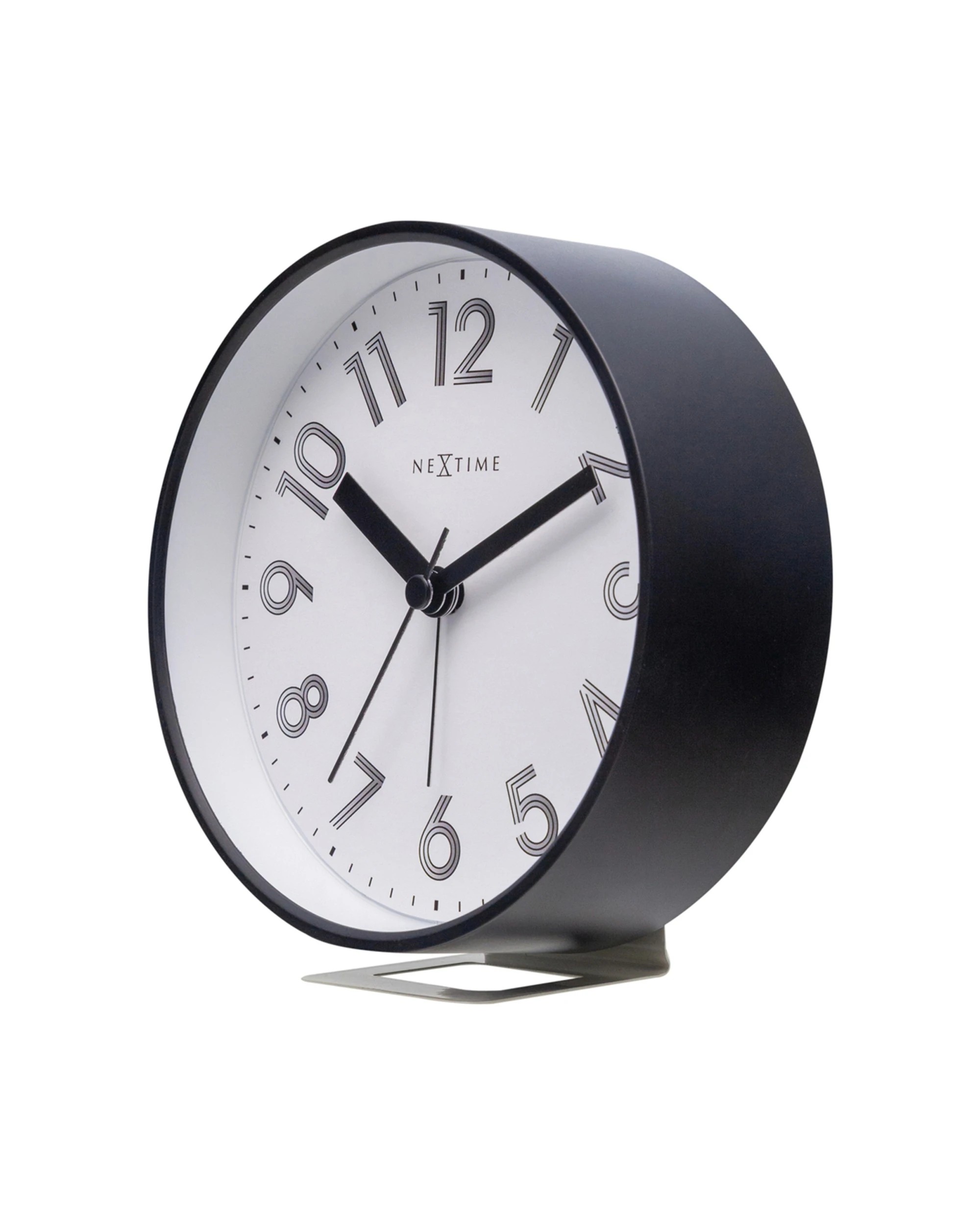 3 NEXTIME Reflect Alarm Clock Silent Movement Night Light Wall Table Use - White, 3 of 7