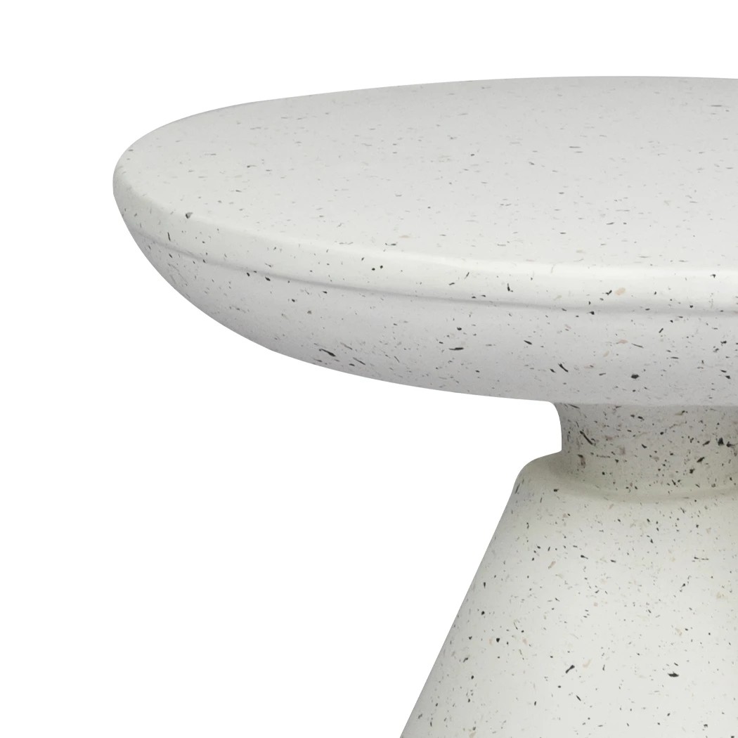 4 Levede 51x51x48.5cm Terrazzo Side Table Stool White, 4 of 8