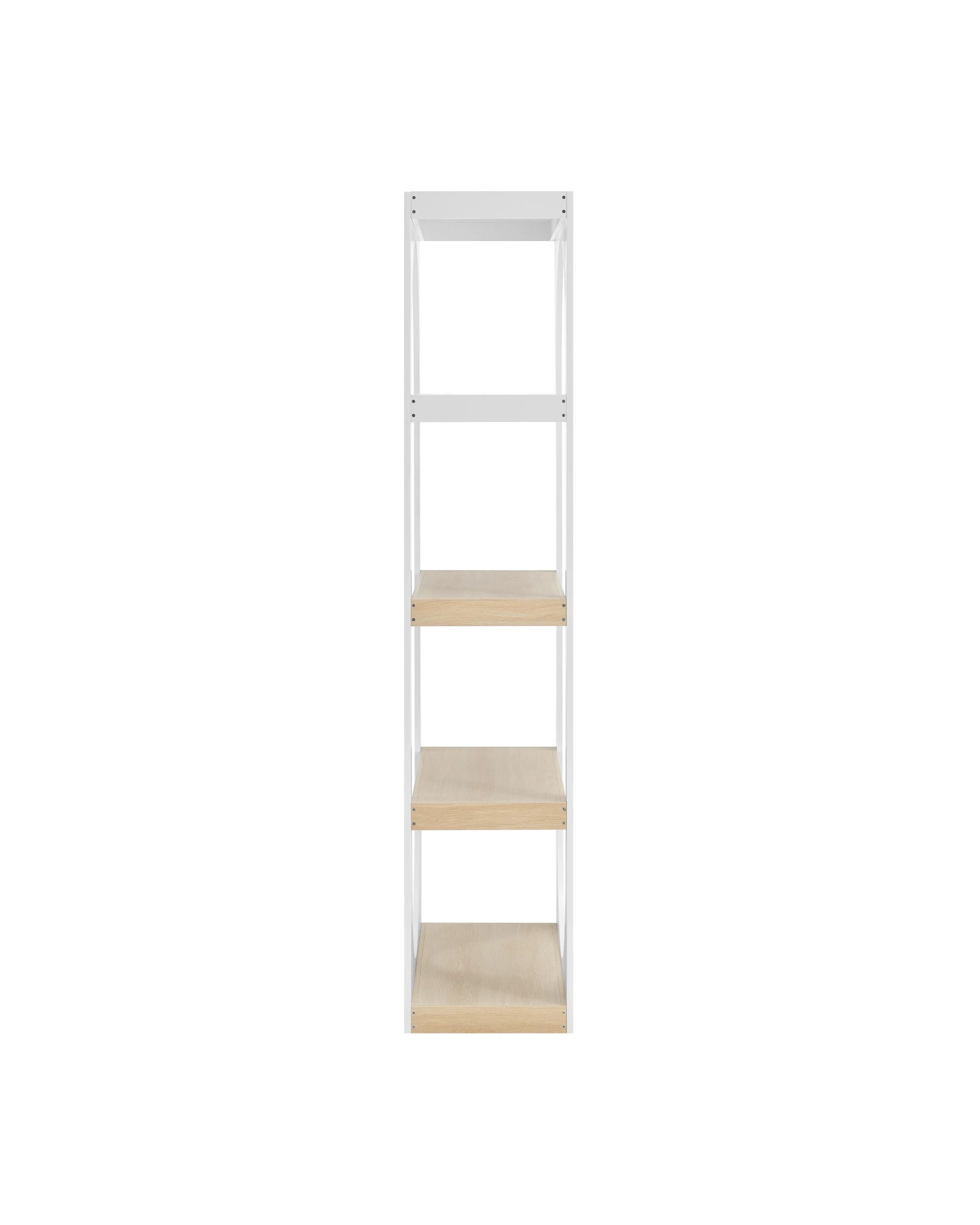 5 Kodu Bookcase Bookshelf Display Unit 4 Tier - White, 5 of 9