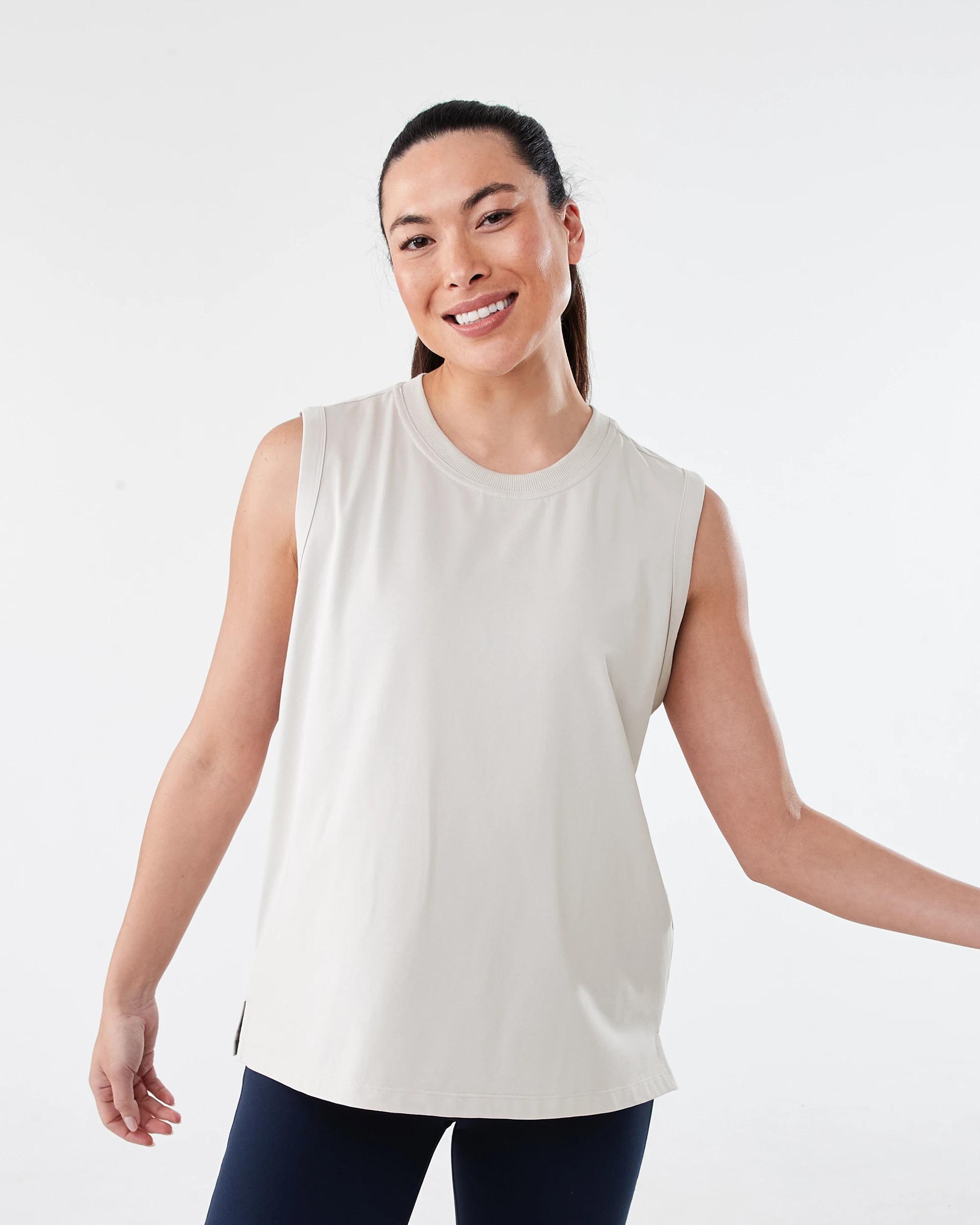 1 Active Womens Muscle Tank Peak Grey, 1 of 6