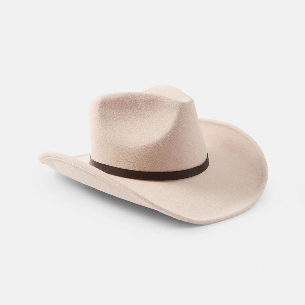 1 Trim Cowboy Hat Beige, 1 of 4