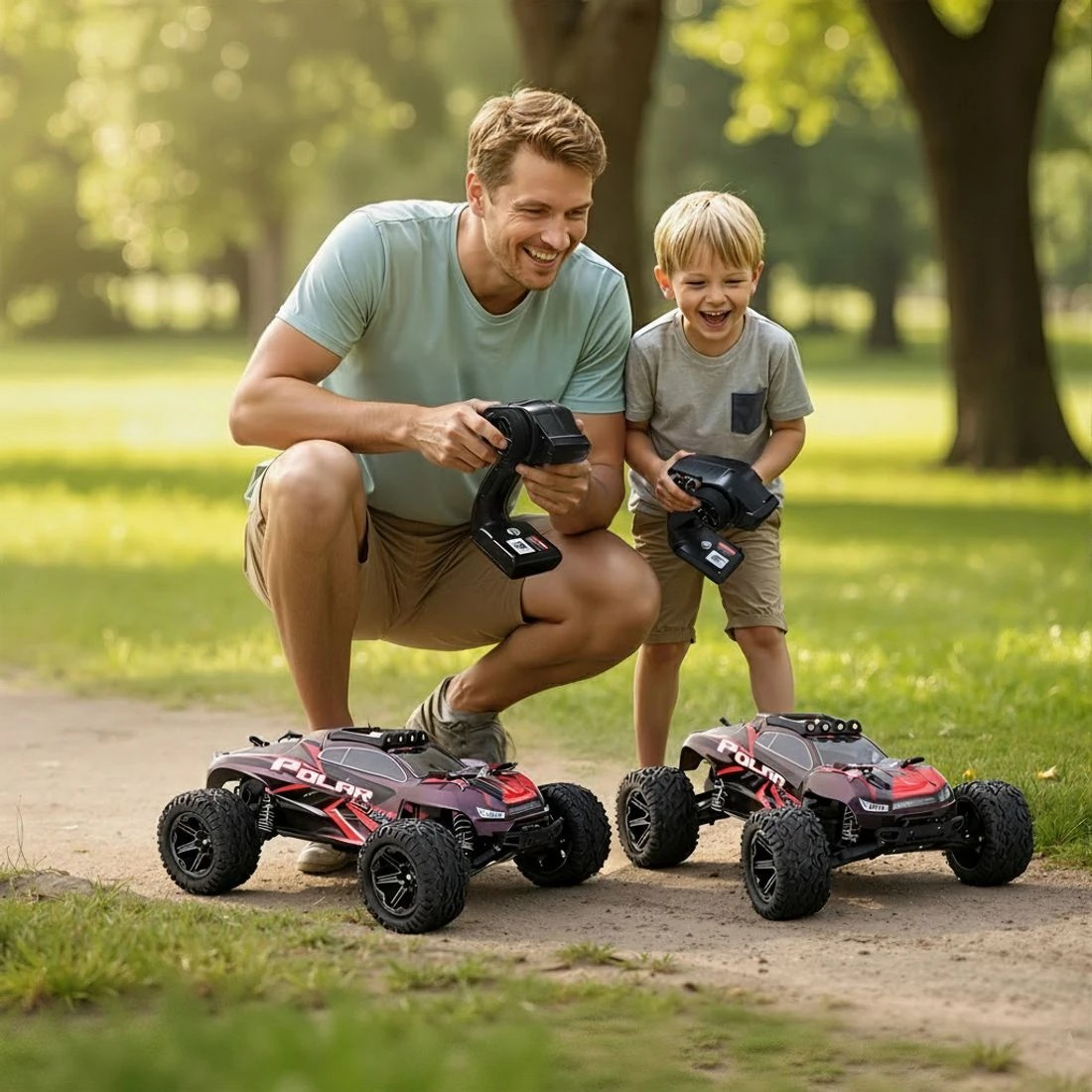 7 Keezi Kids Remote Control Car Off Road Truck with Lights Electric Vehicle Toys - Multi, 7 of 8